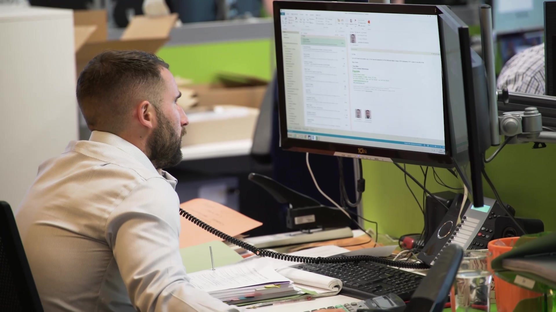 A member of the Equiom team at work