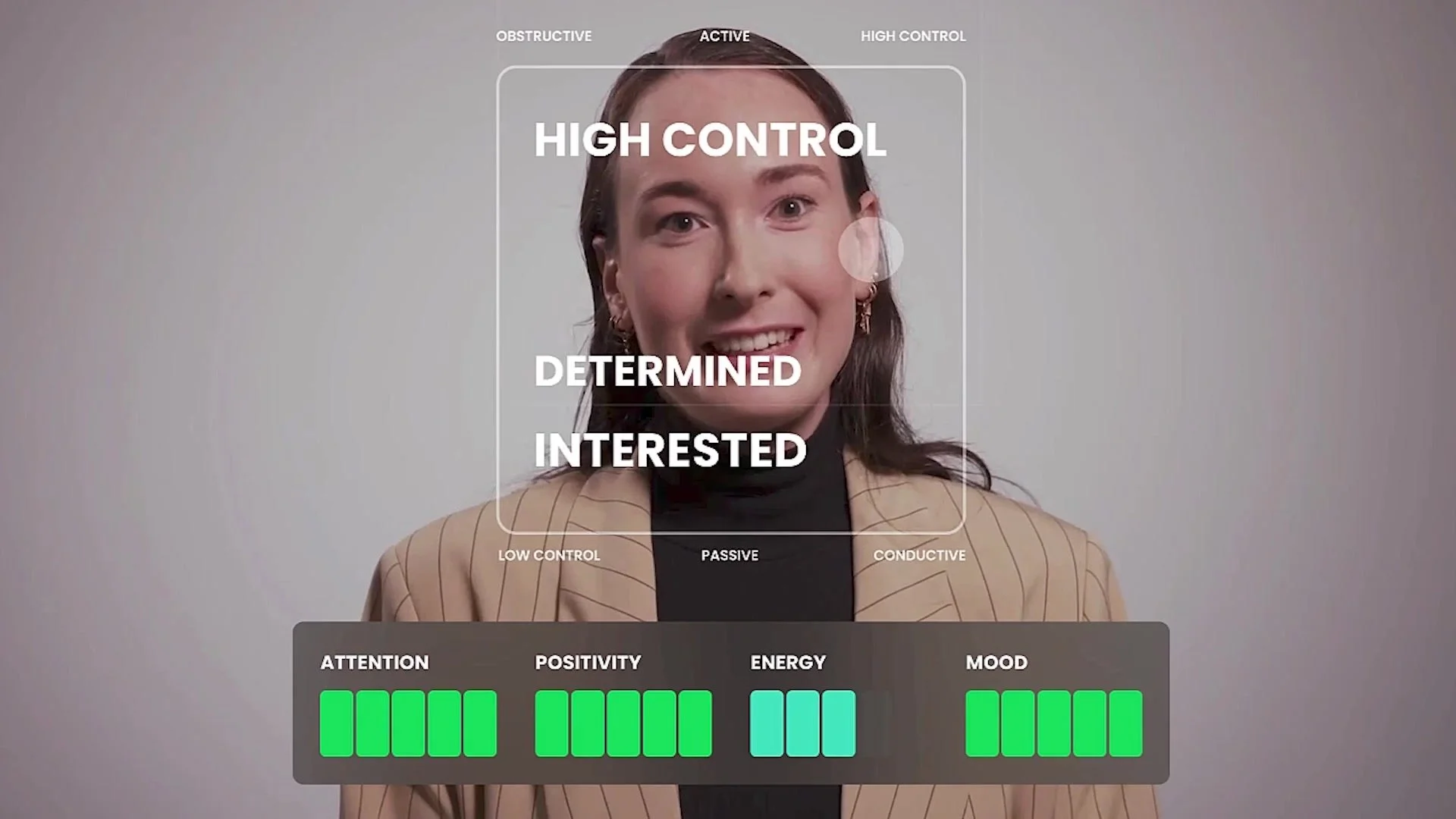 On-screen emotion AI analysis