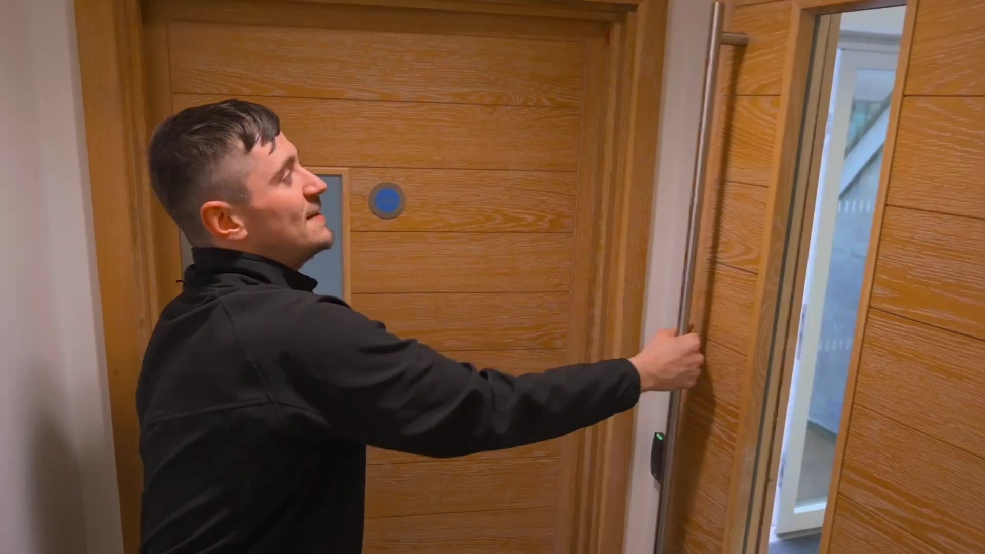 A member of the building team at work