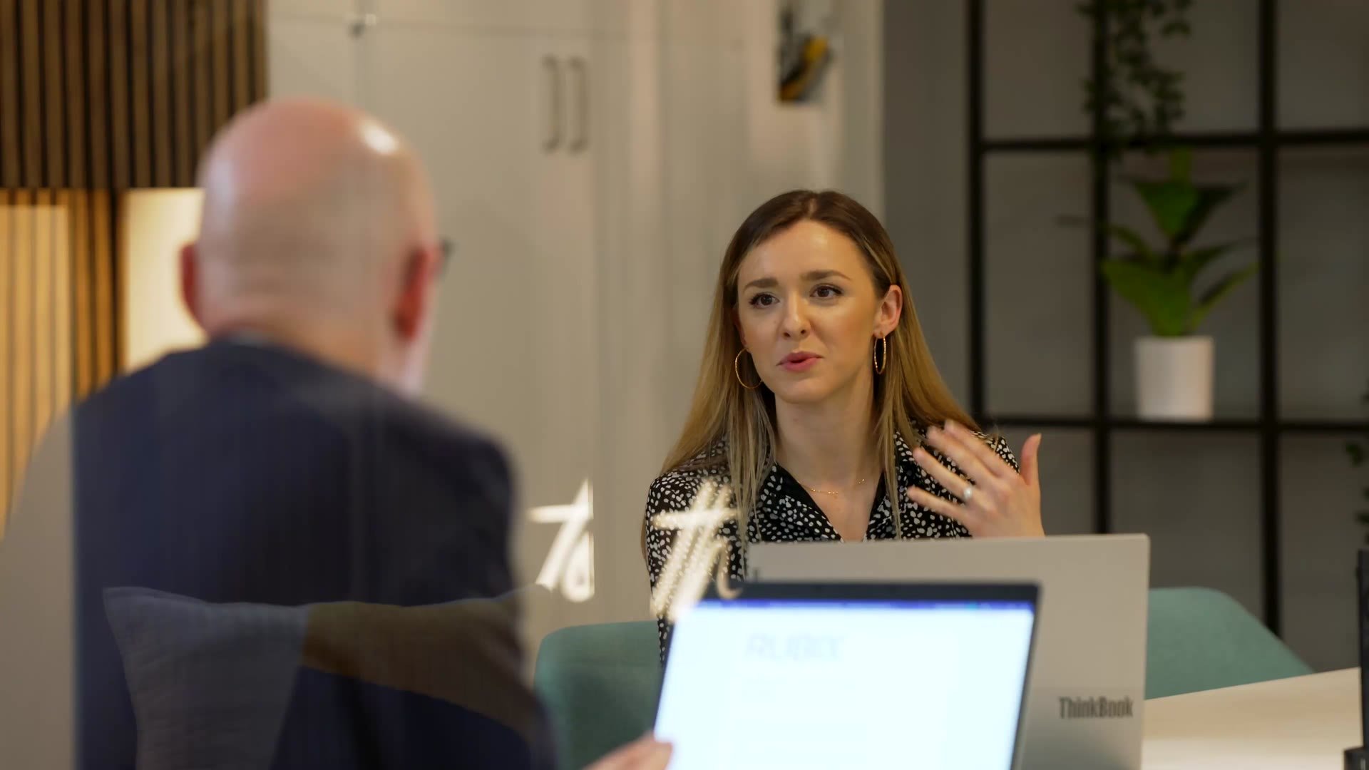 A Montash consultant meeting with a client