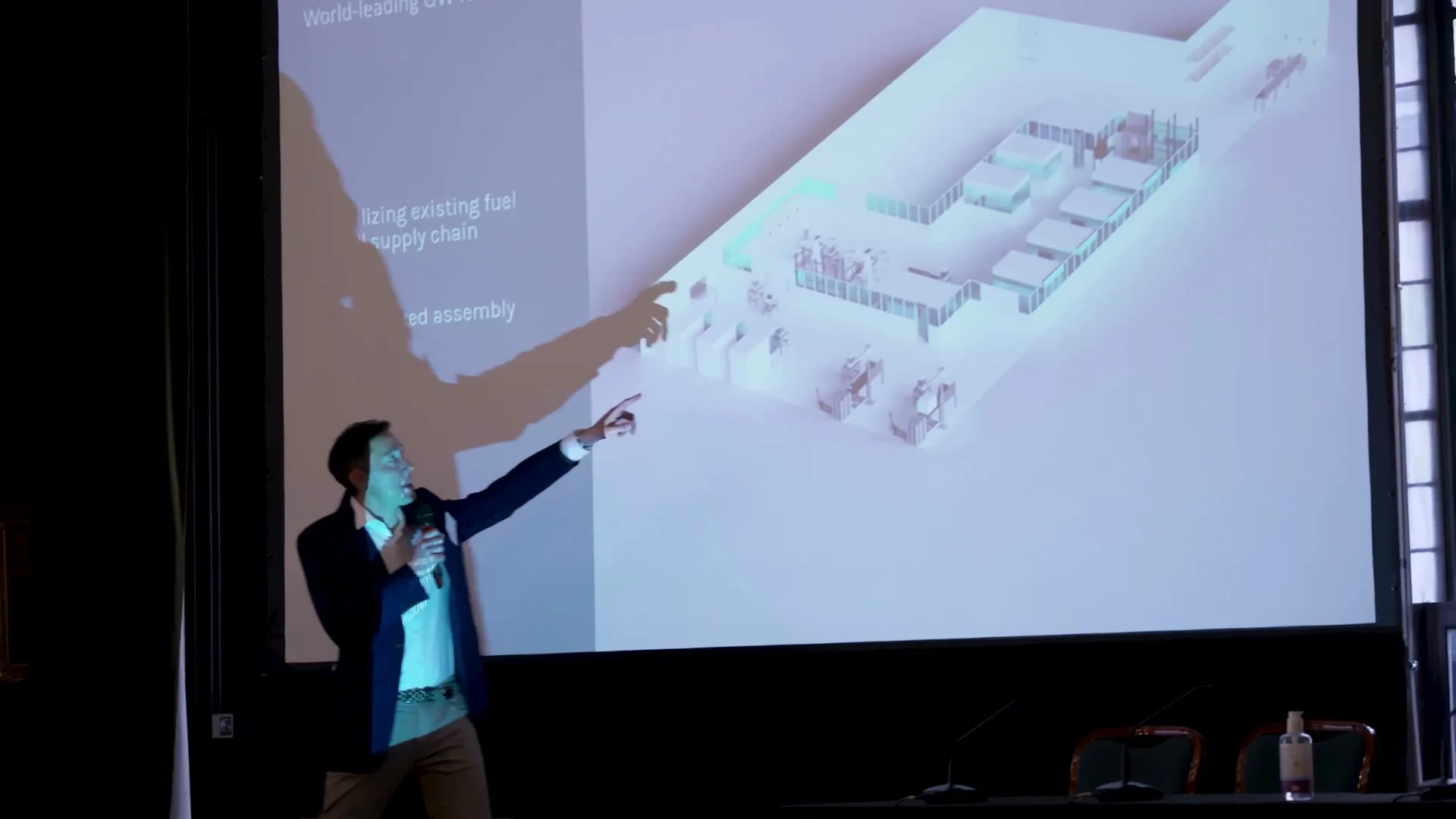 A founder presenting to investors