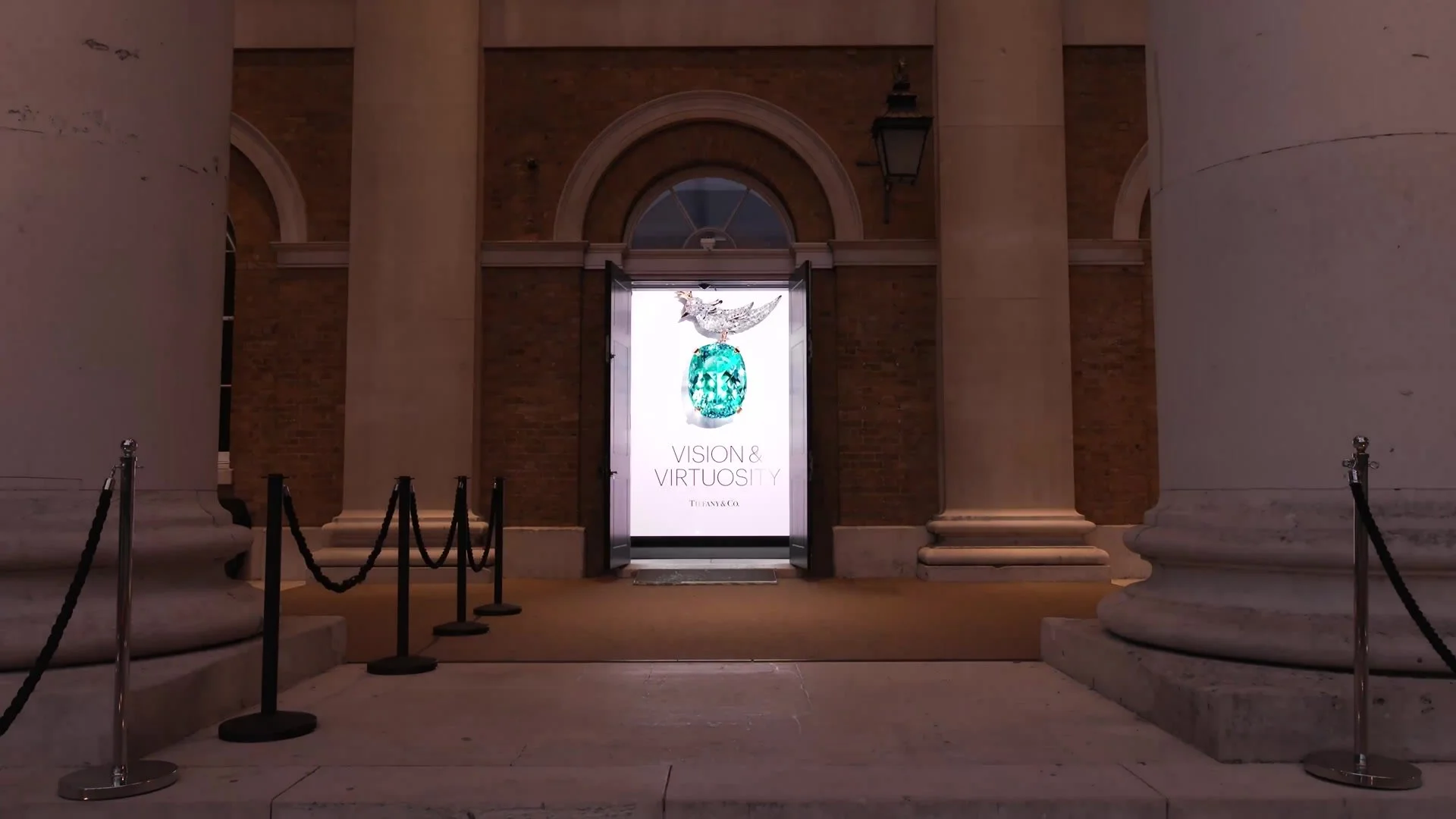 The exhibition entrance at the Saatchi Gallery
