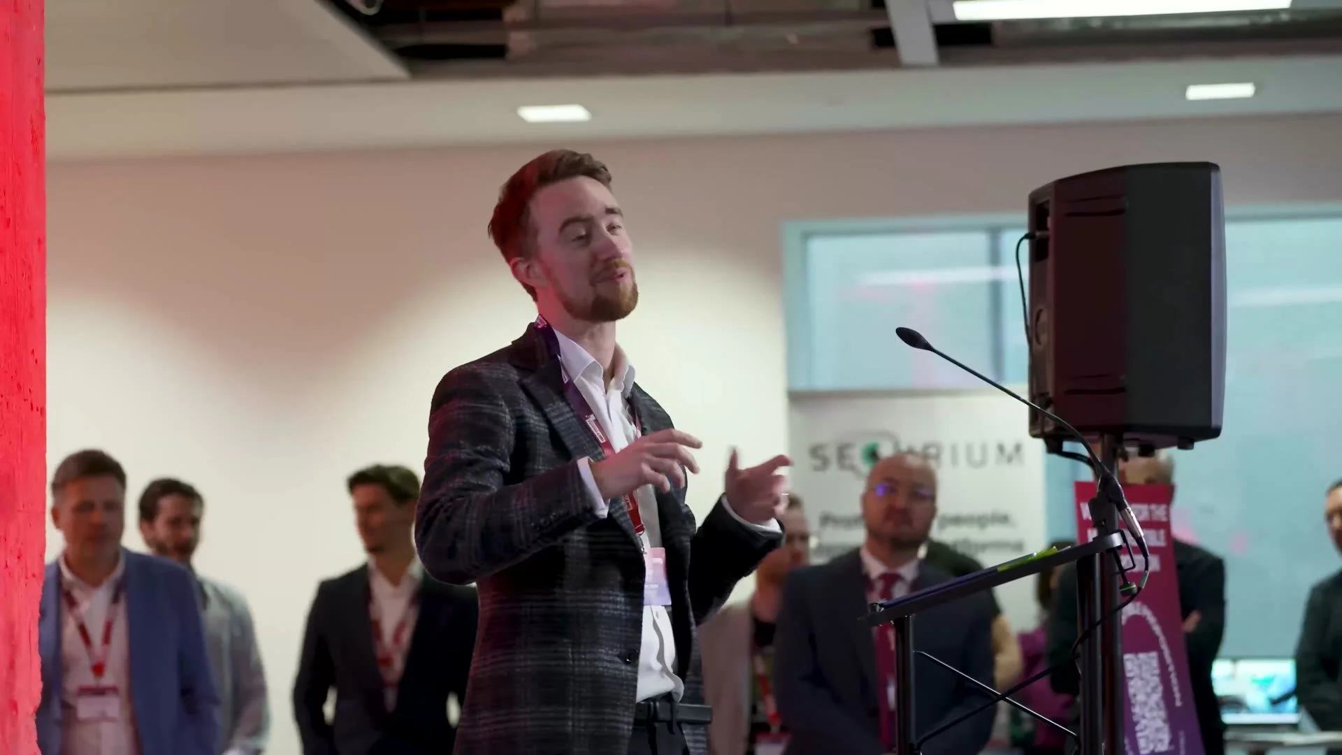 A founder pitching to investors