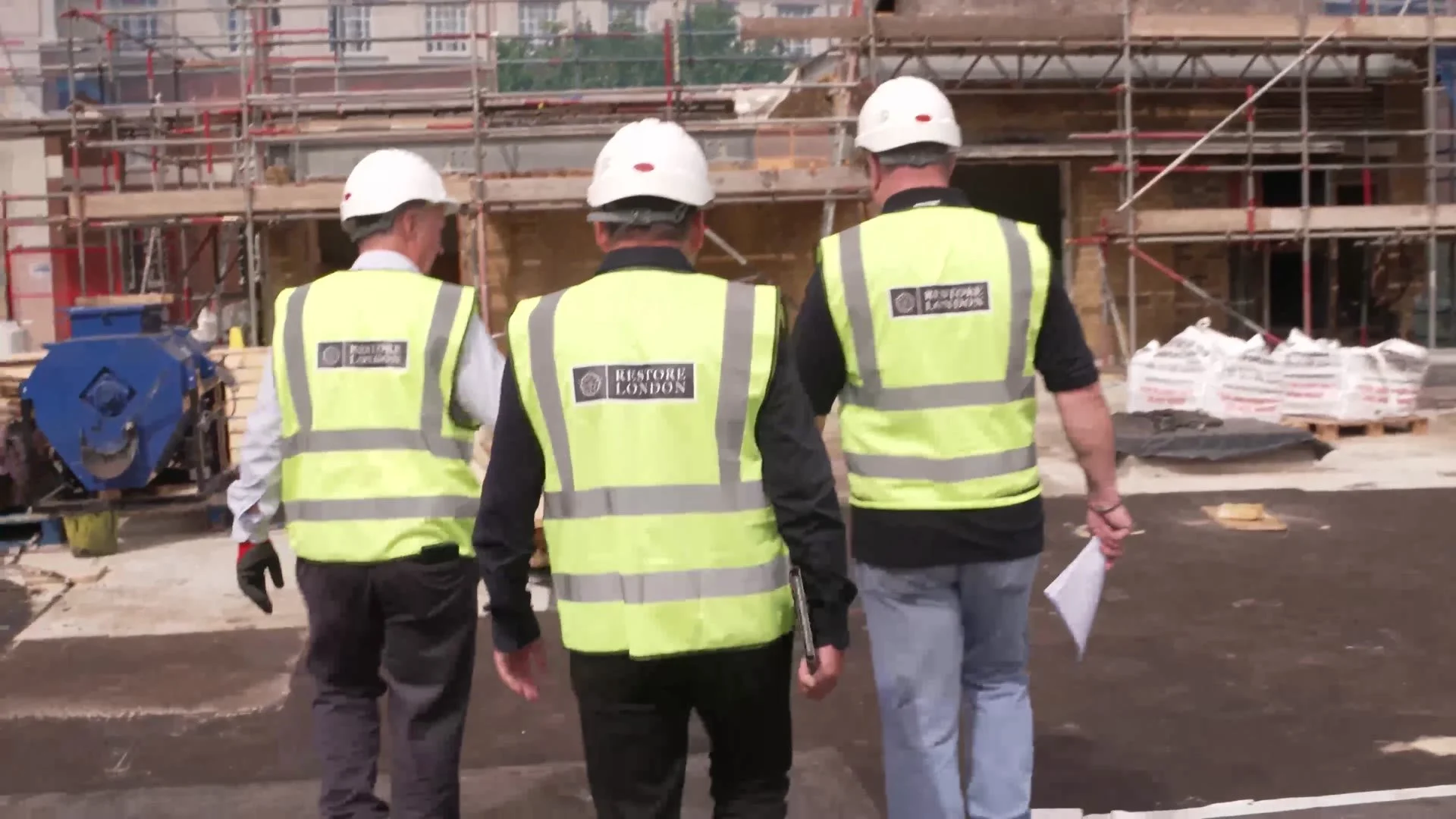The Restore London team walking a site