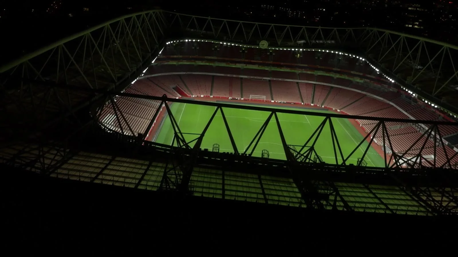 Emirates Stadium from above, from the Octopus Energy × Arsenal drone film