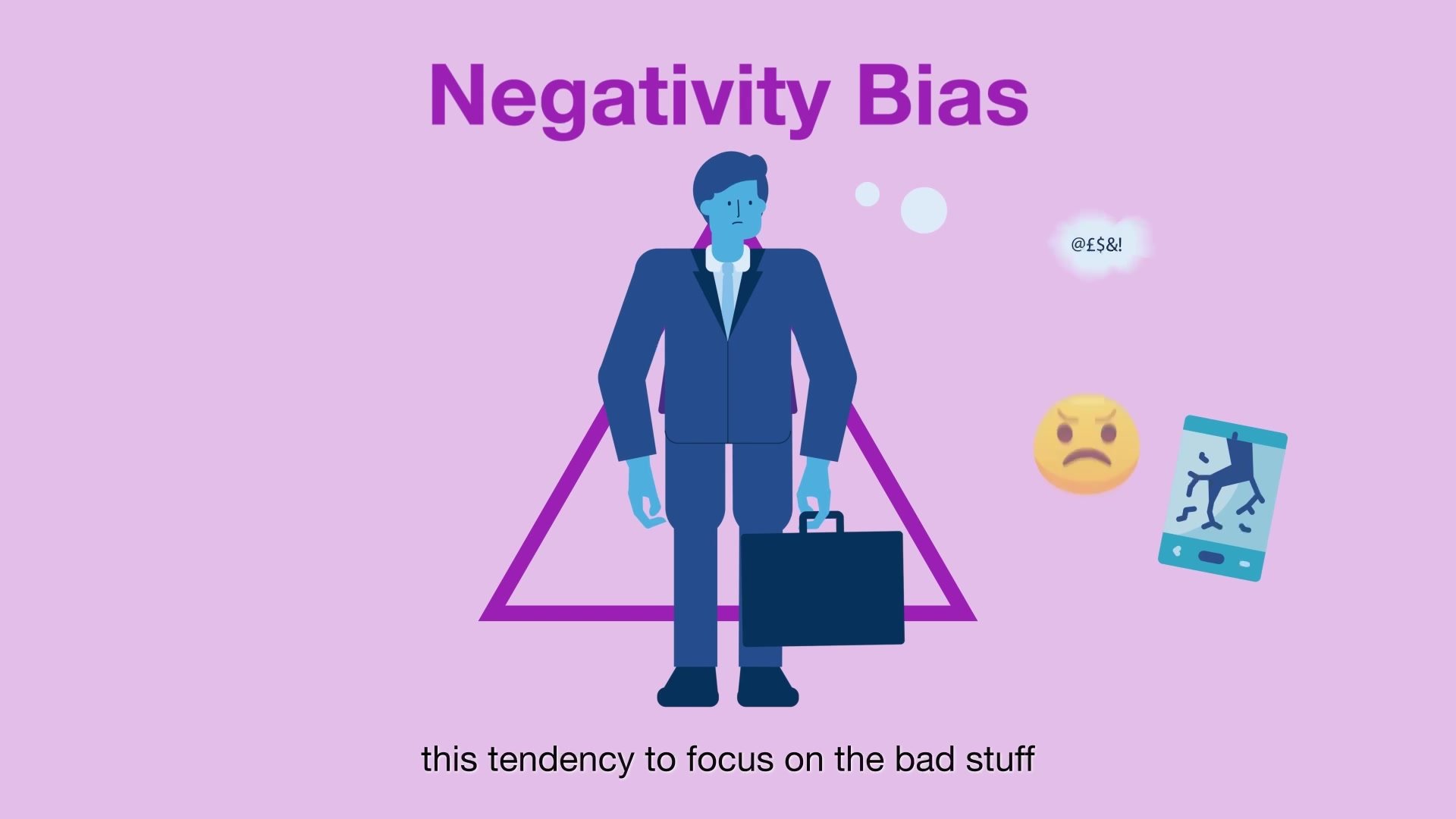 An animation explaining negativity bias