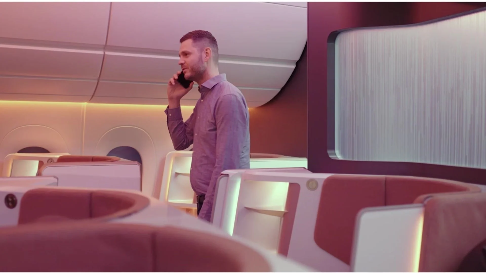 Wide shot of the Virgin Atlantic customer centre floor