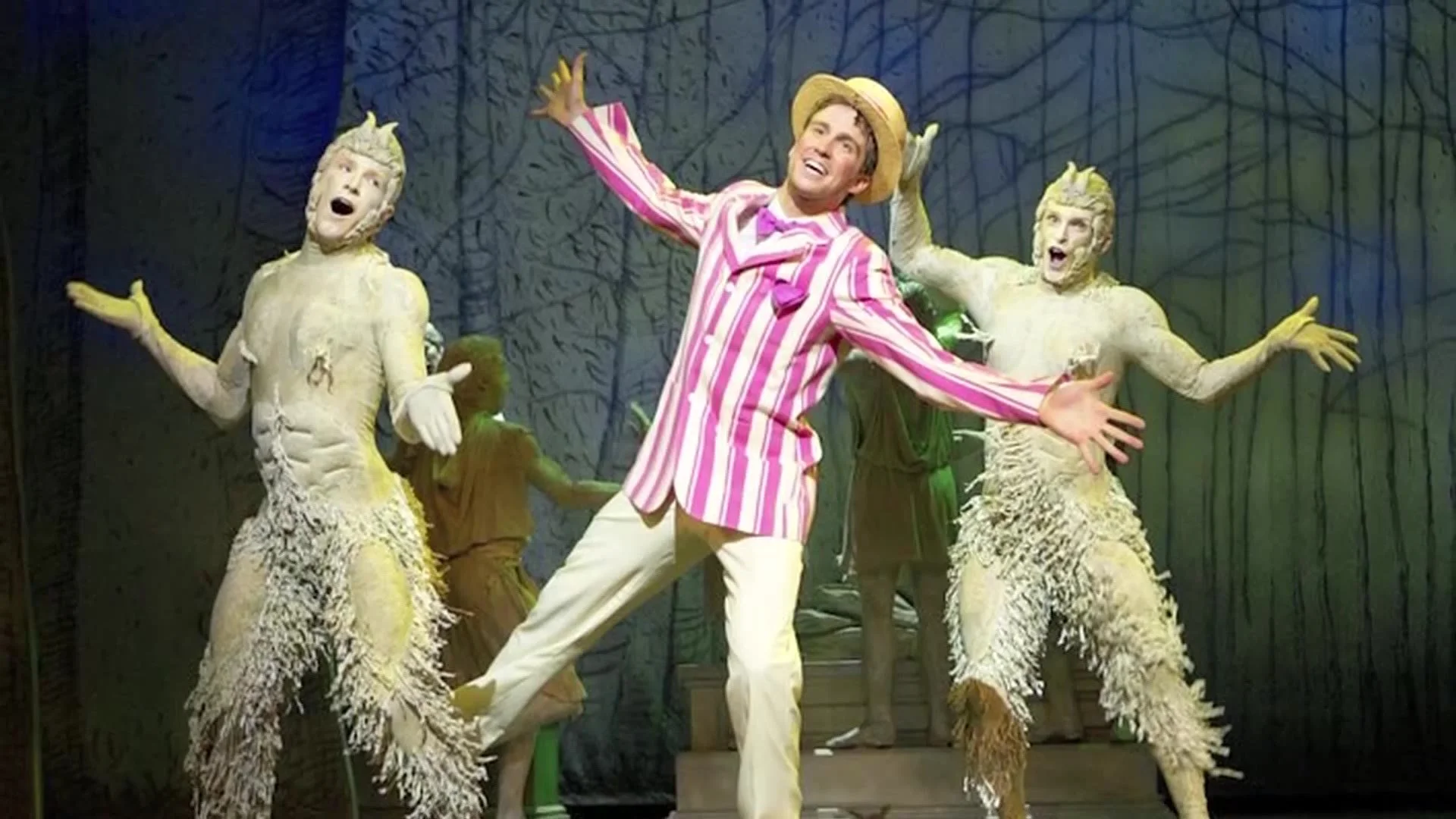Bert and the company performing in Mary Poppins
