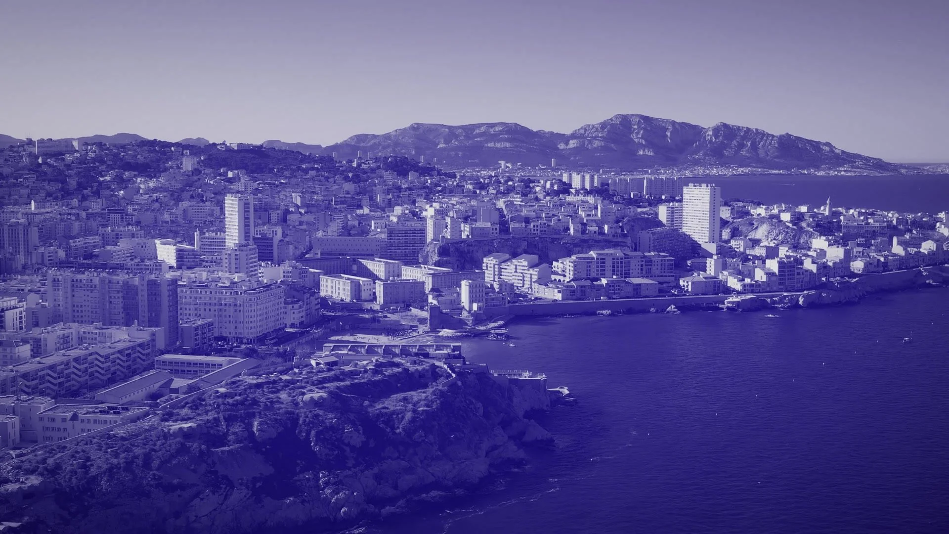 The coastline of the region from above