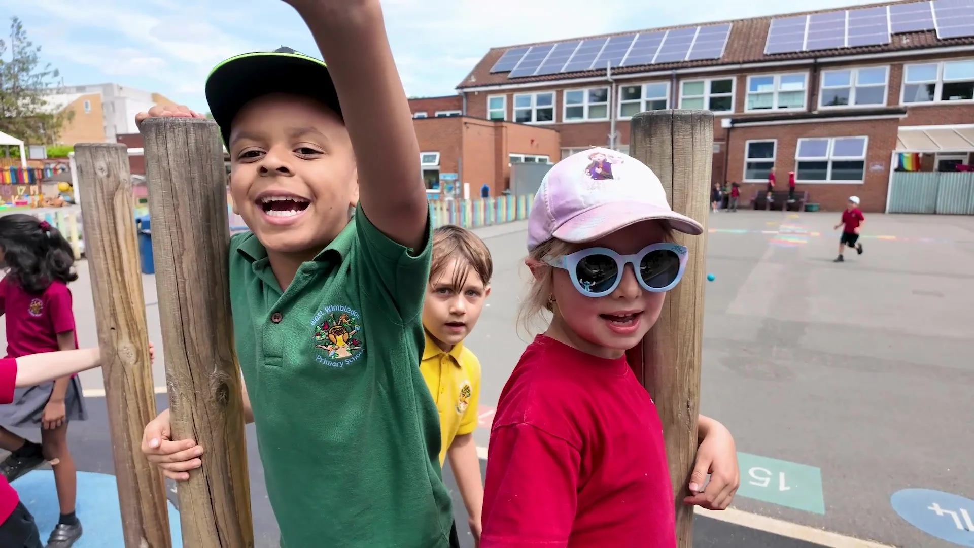 Pupils playing outside