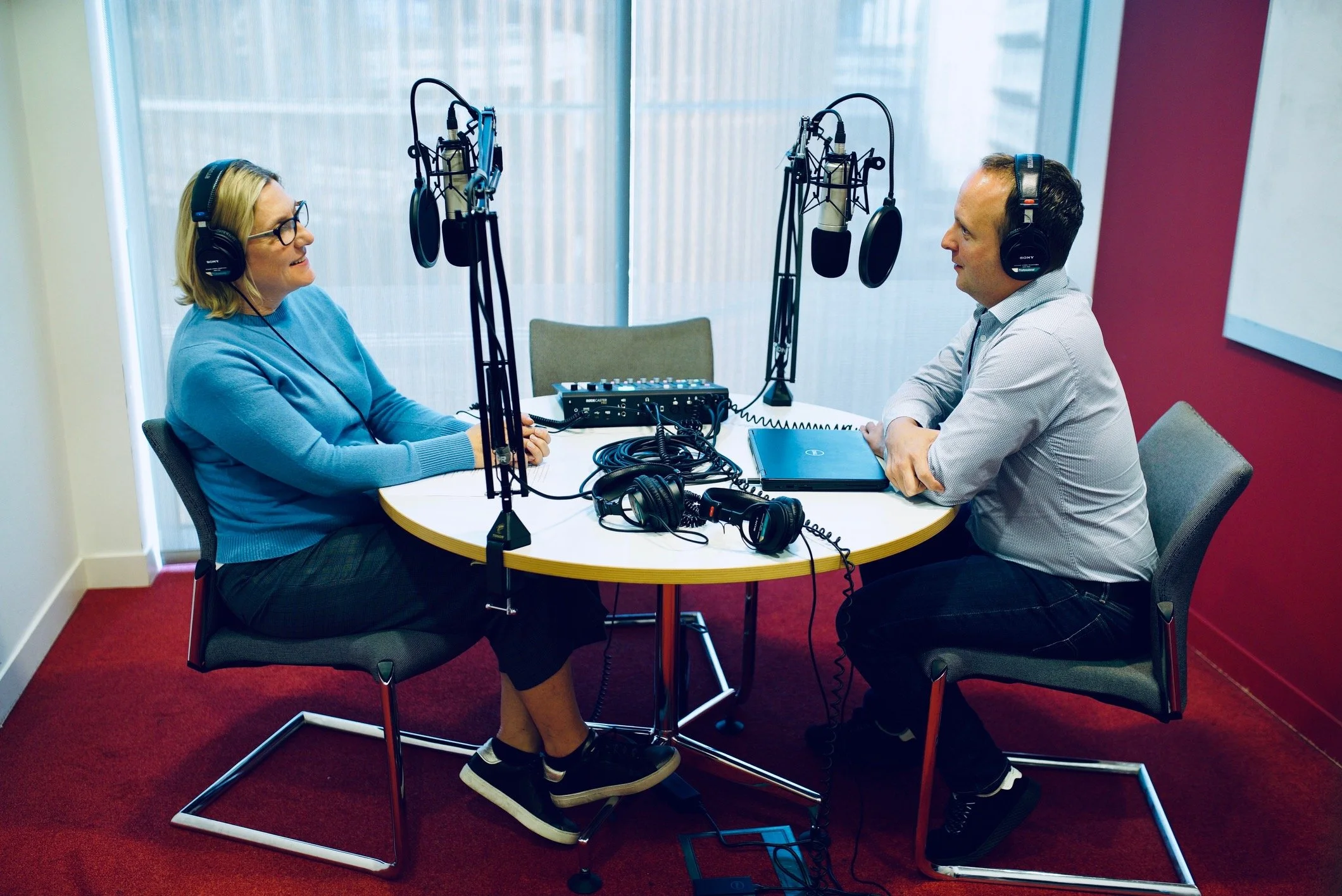 Image of podcast video production