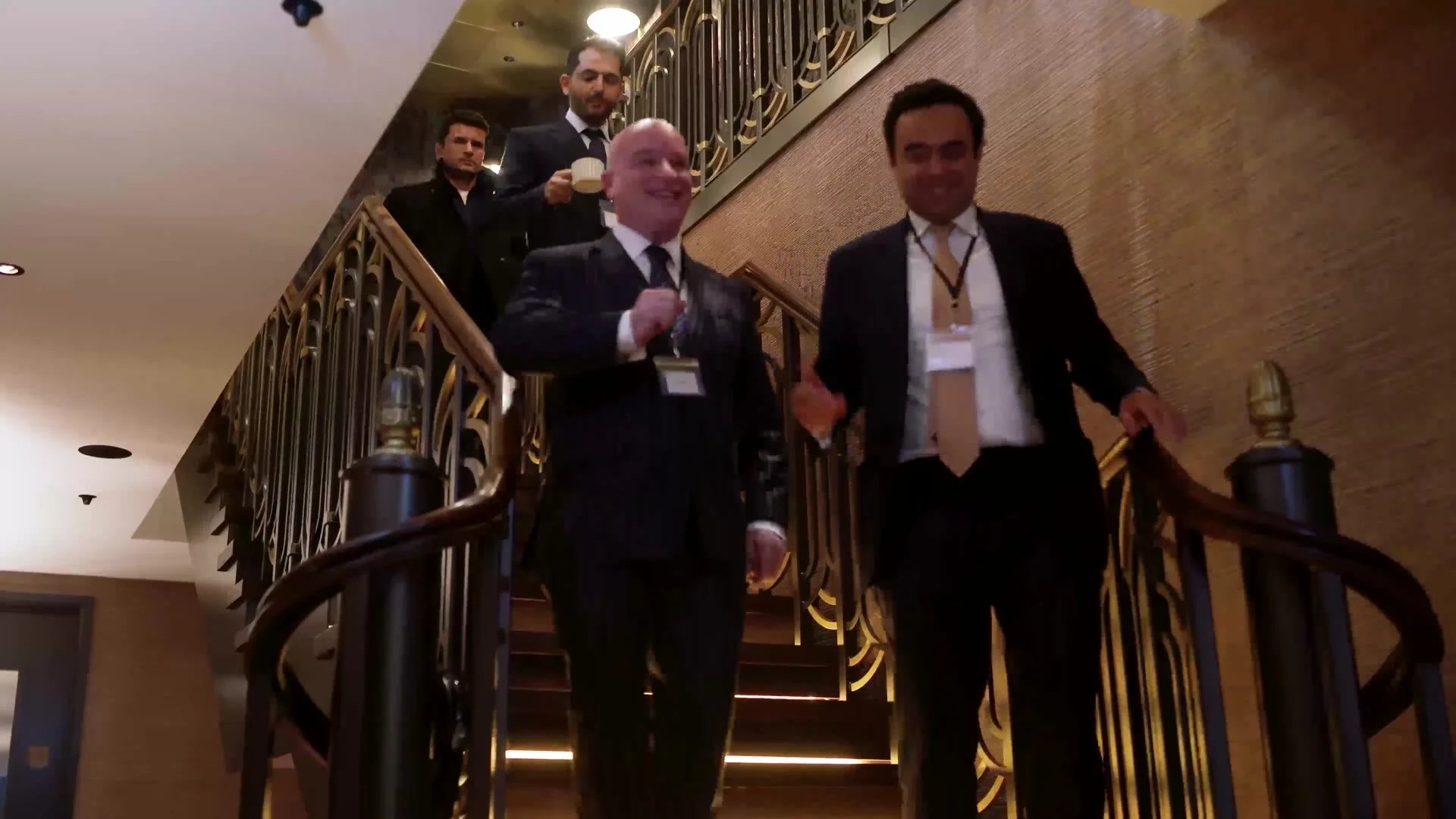 Participants on the stairs