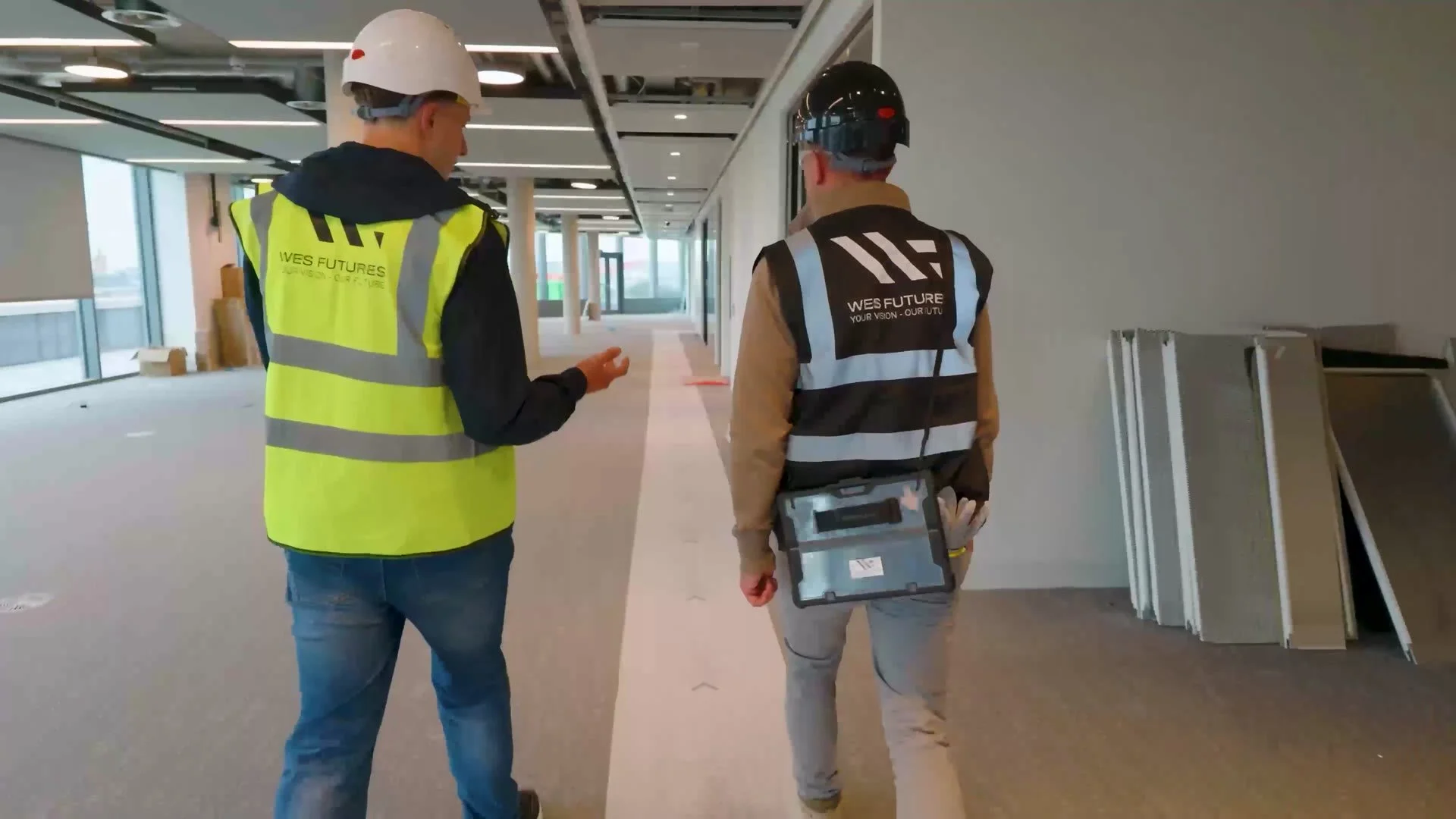 Walking a floor during the fit-out