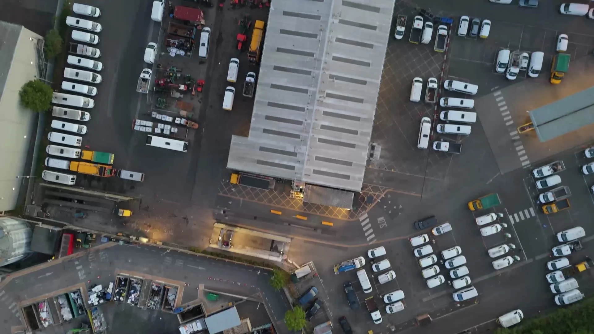 Aerial view of the Greenwich waste depot