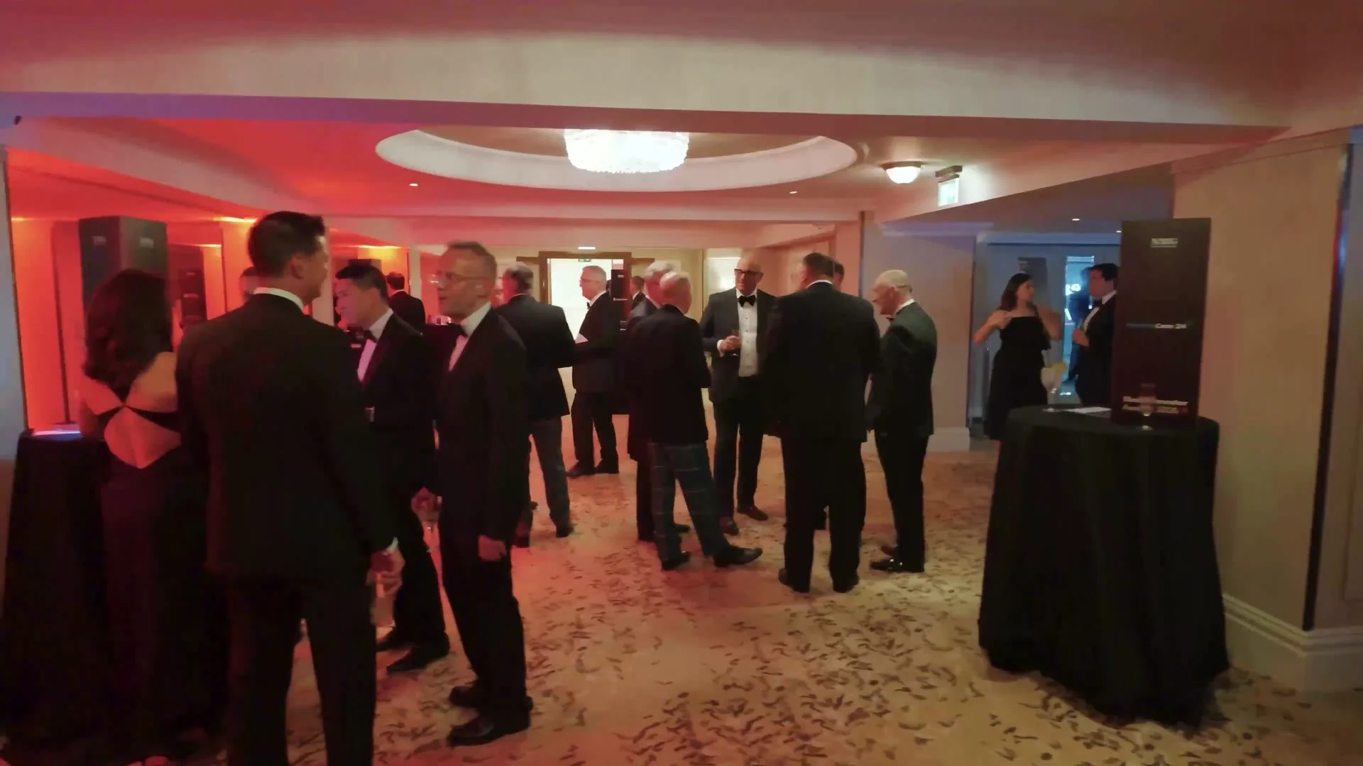 Guests in black tie at the HealthInvestor Awards drinks reception