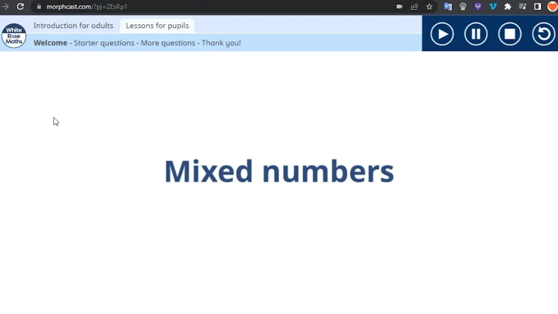 The mixed numbers title