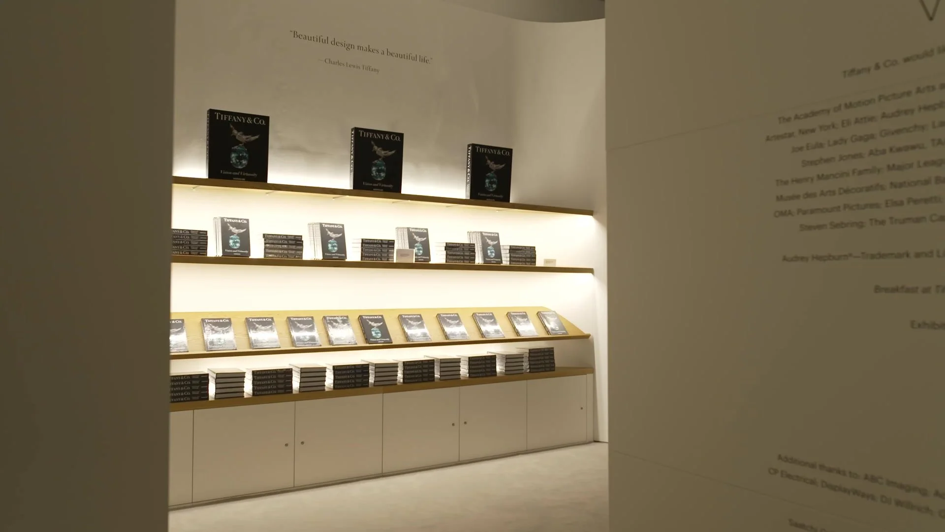 The exhibition shop with Tiffany blue boxes