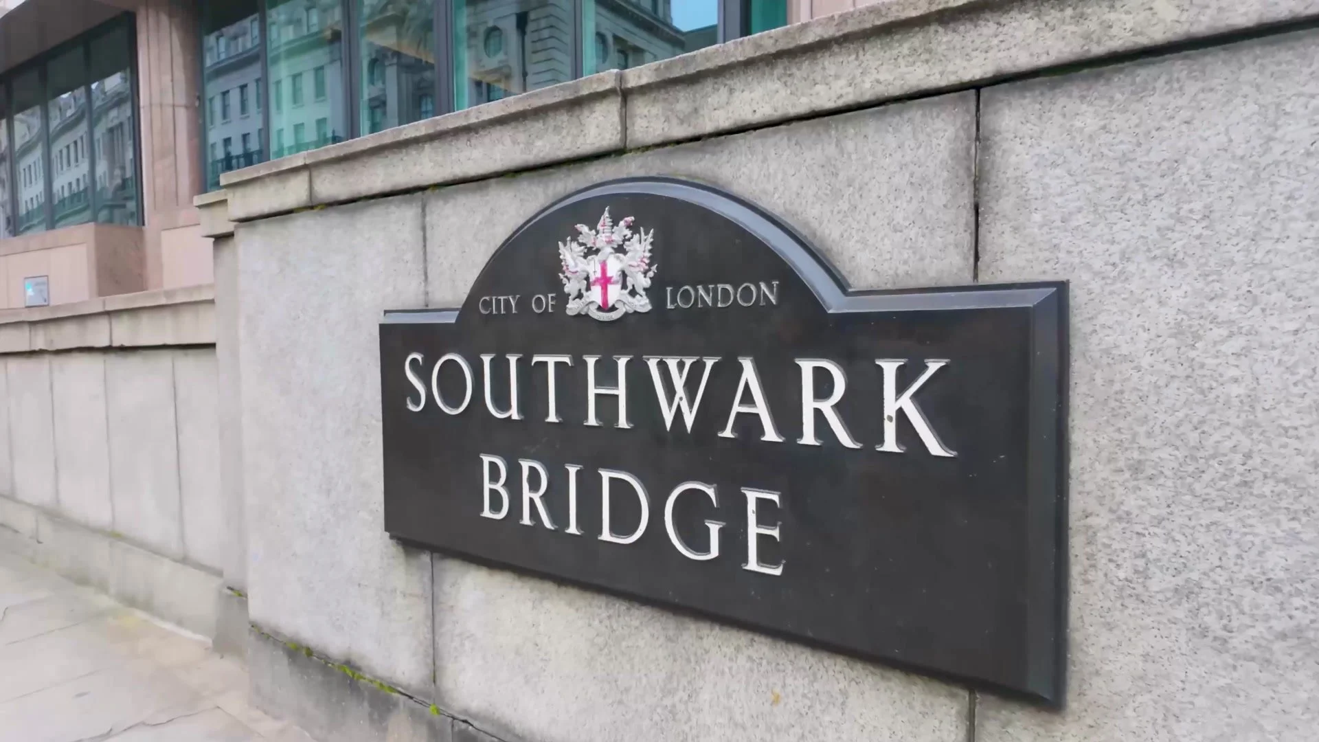 Southwark Bridge sign in the City of London, near the HaysMac offices