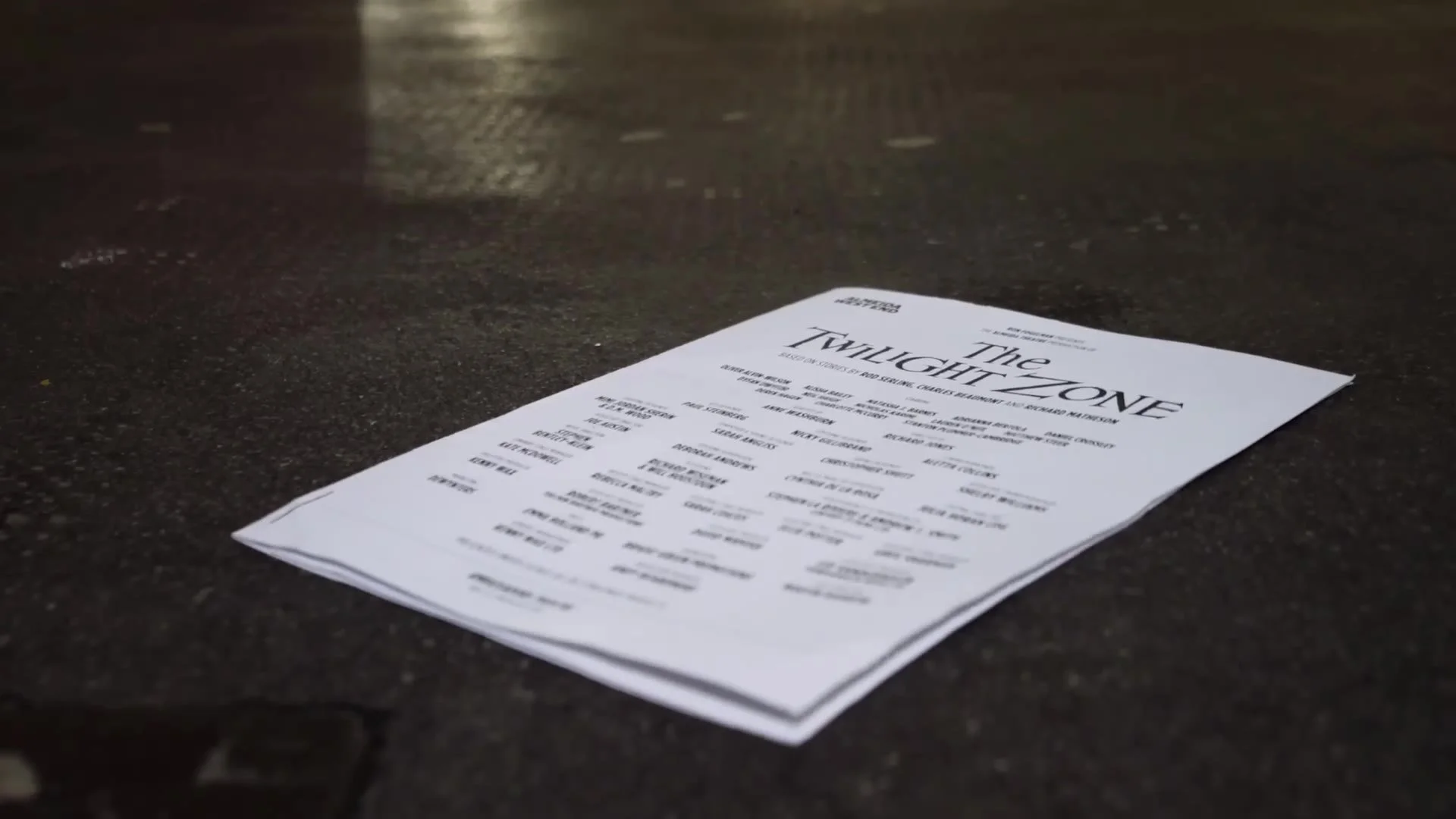 The cast list on the pavement