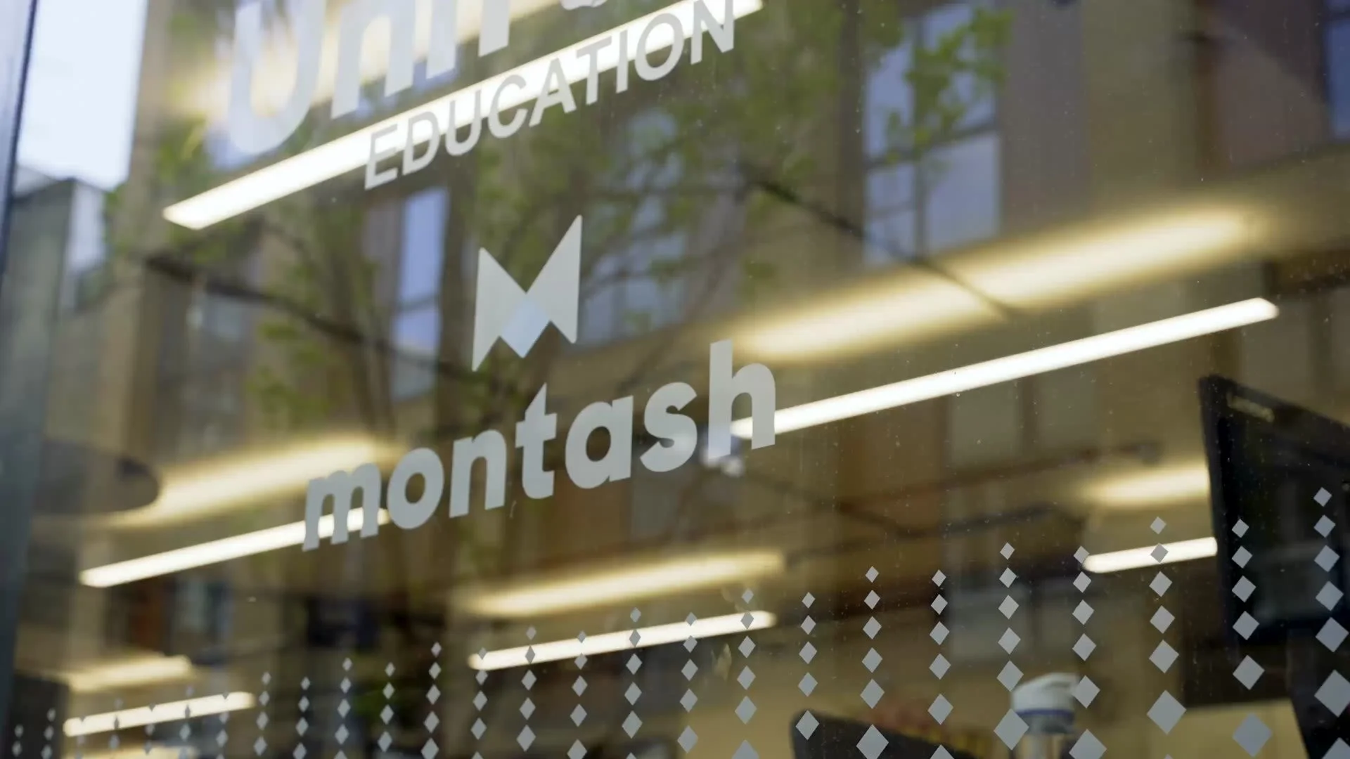 Montash logo on the office glass