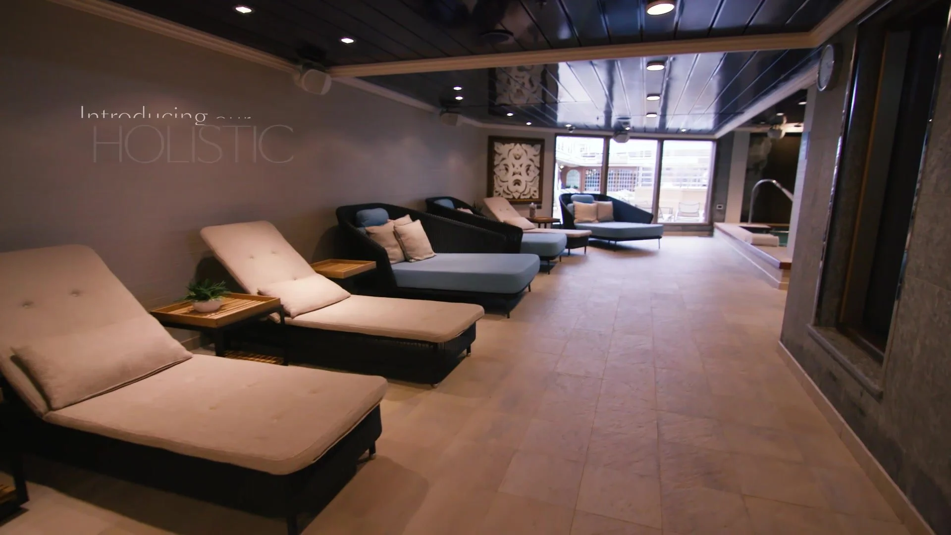 Loungers in the Mareel holistic spa