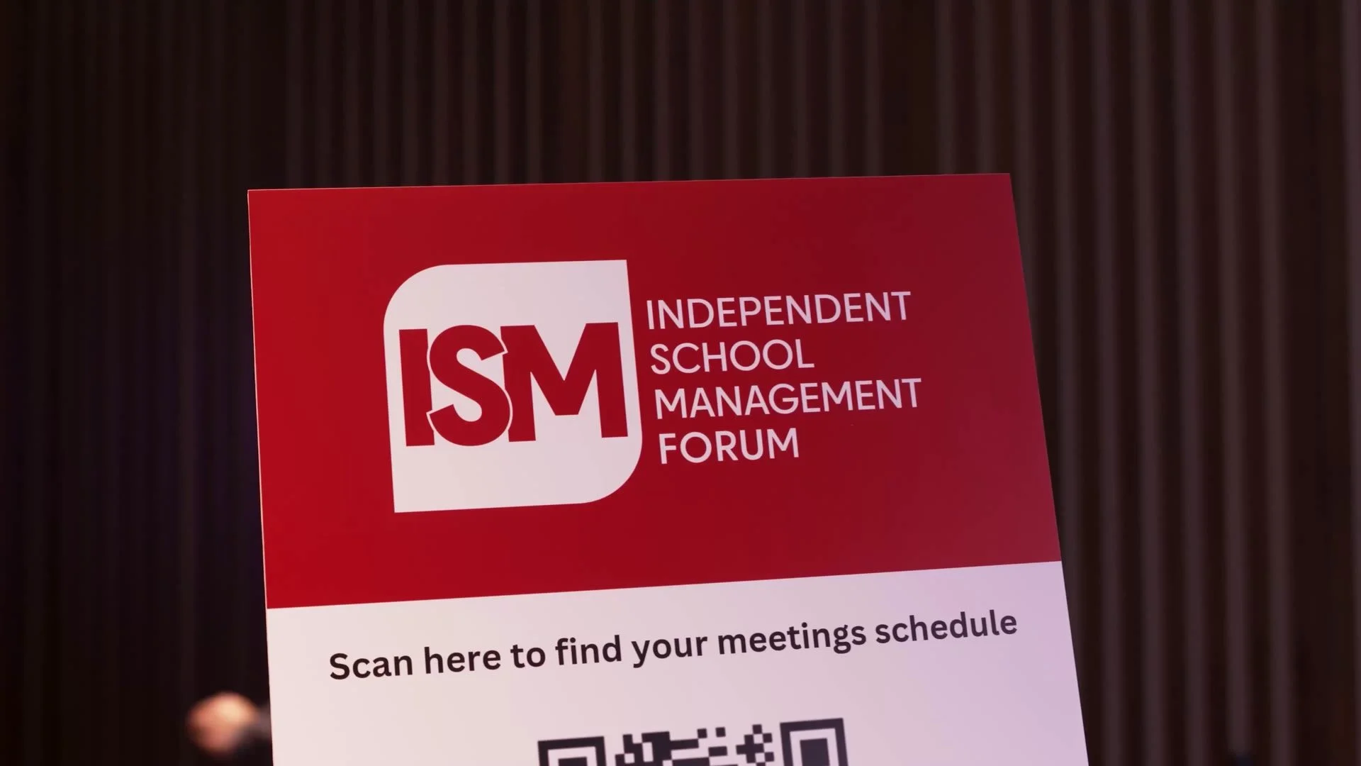 The forum’s meeting schedule card