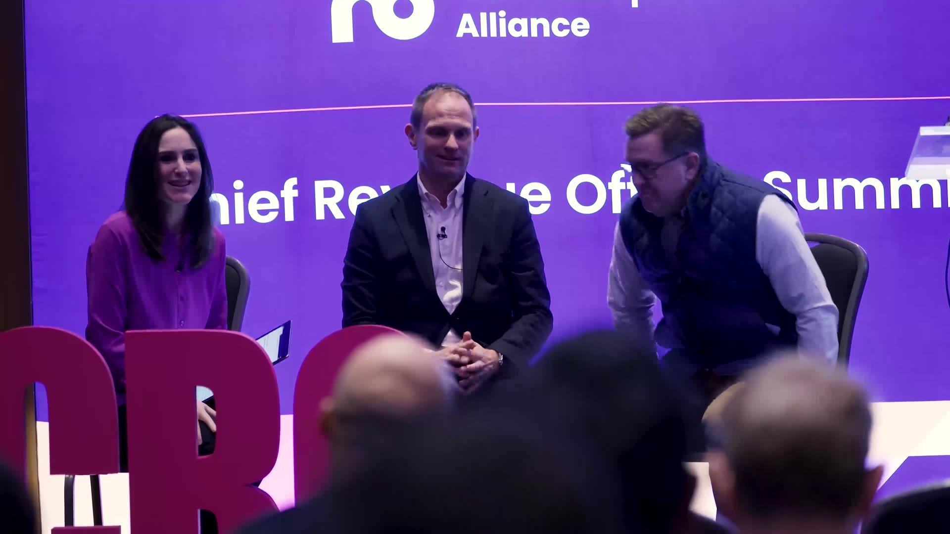 A panel on stage