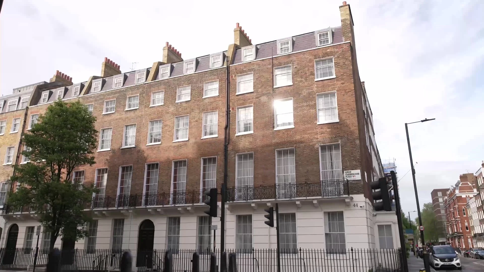The Georgian townhouse exterior