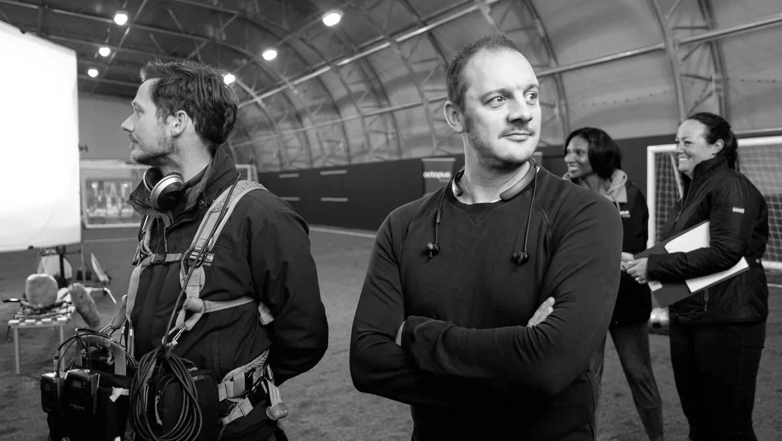 A Sneak film crew on location