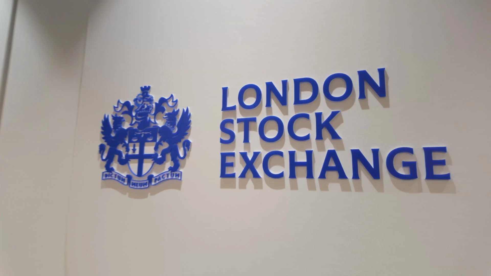 The London Stock Exchange sign