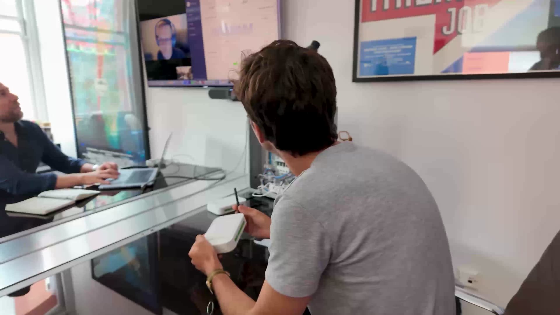 Cap Energy team member testing a monitoring unit