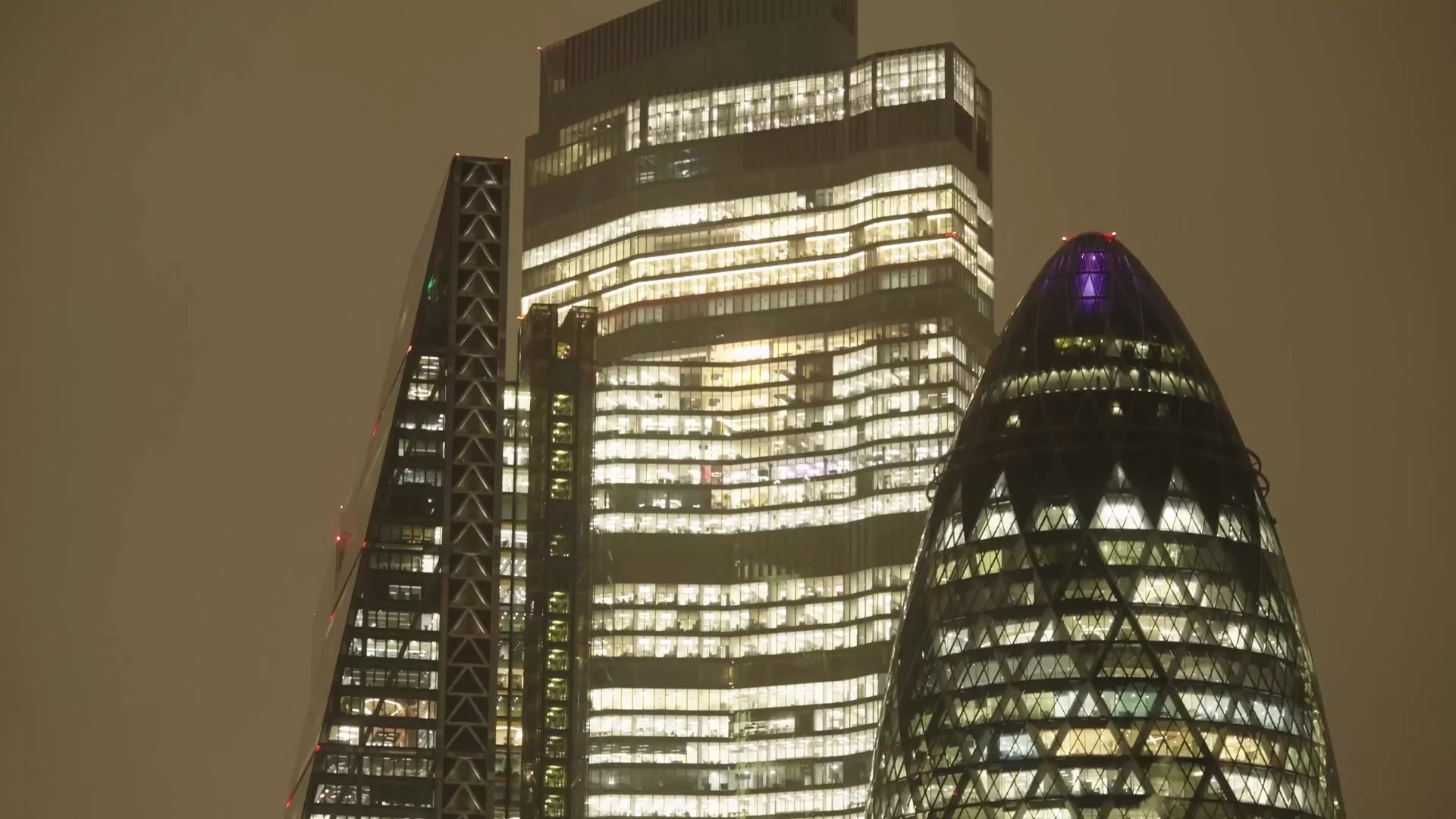 The City skyline at night