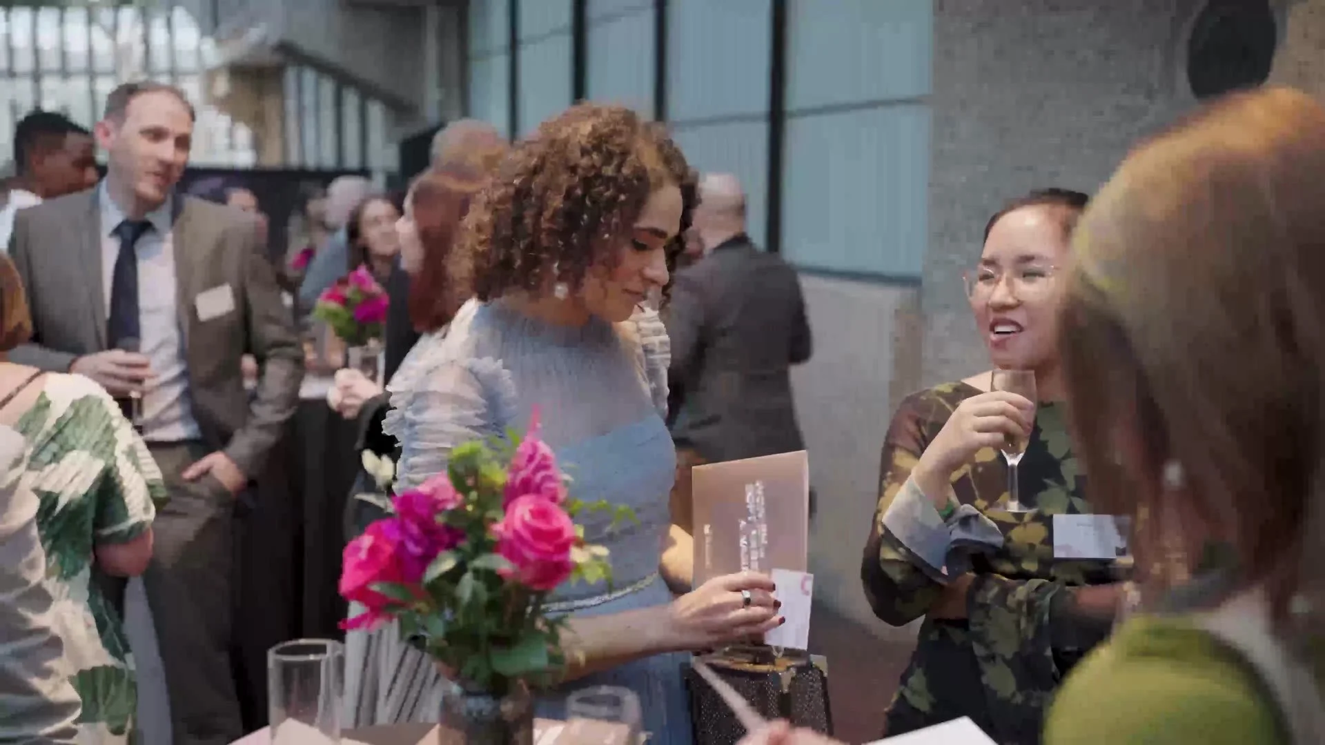 Guests networking among the plants