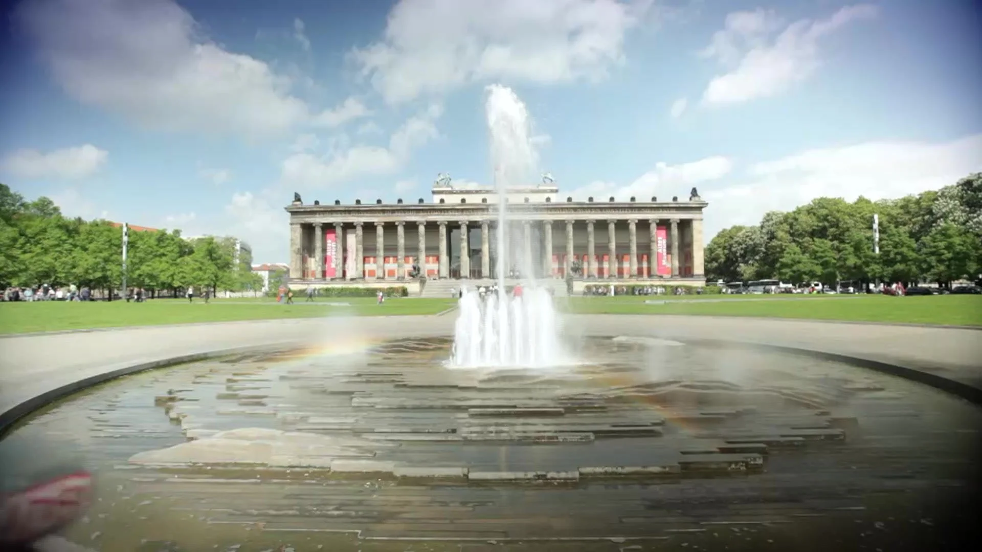 The Altes Museum and Lustgarten fountain in Berlin