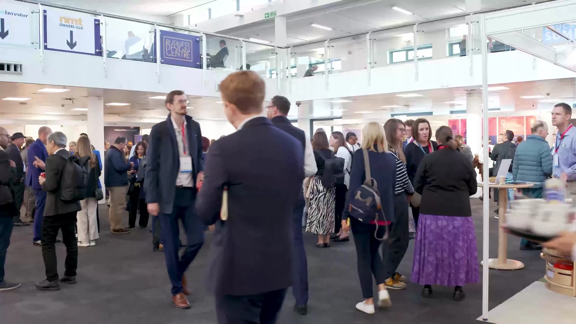 The busy exhibition floor