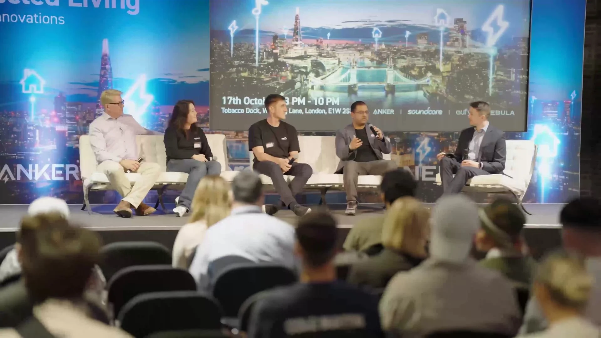A panel discussion on stage