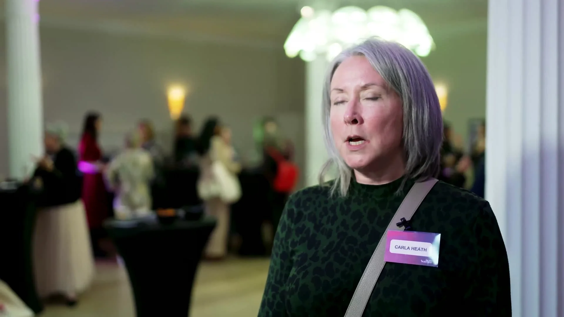 A volunteer board member interviewed at the event