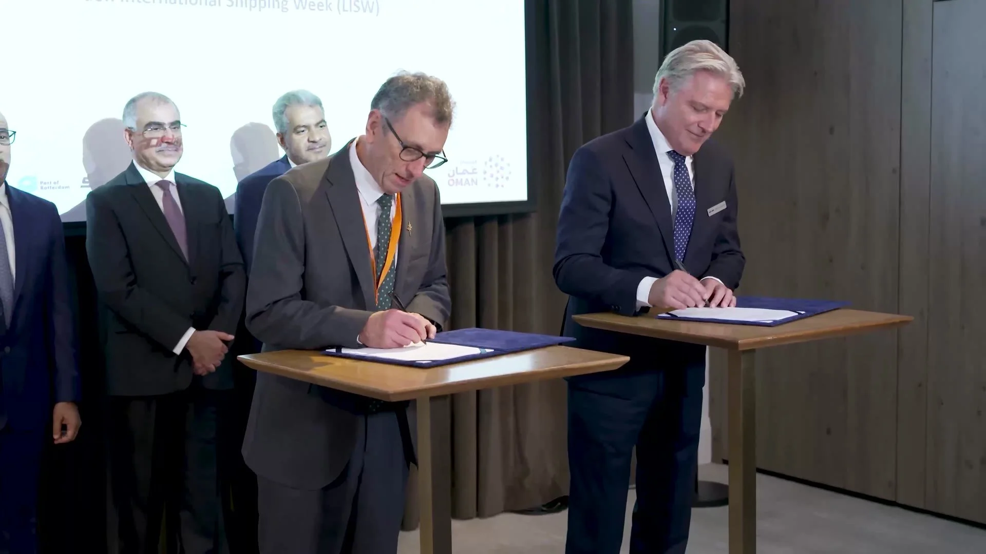 An agreement being signed