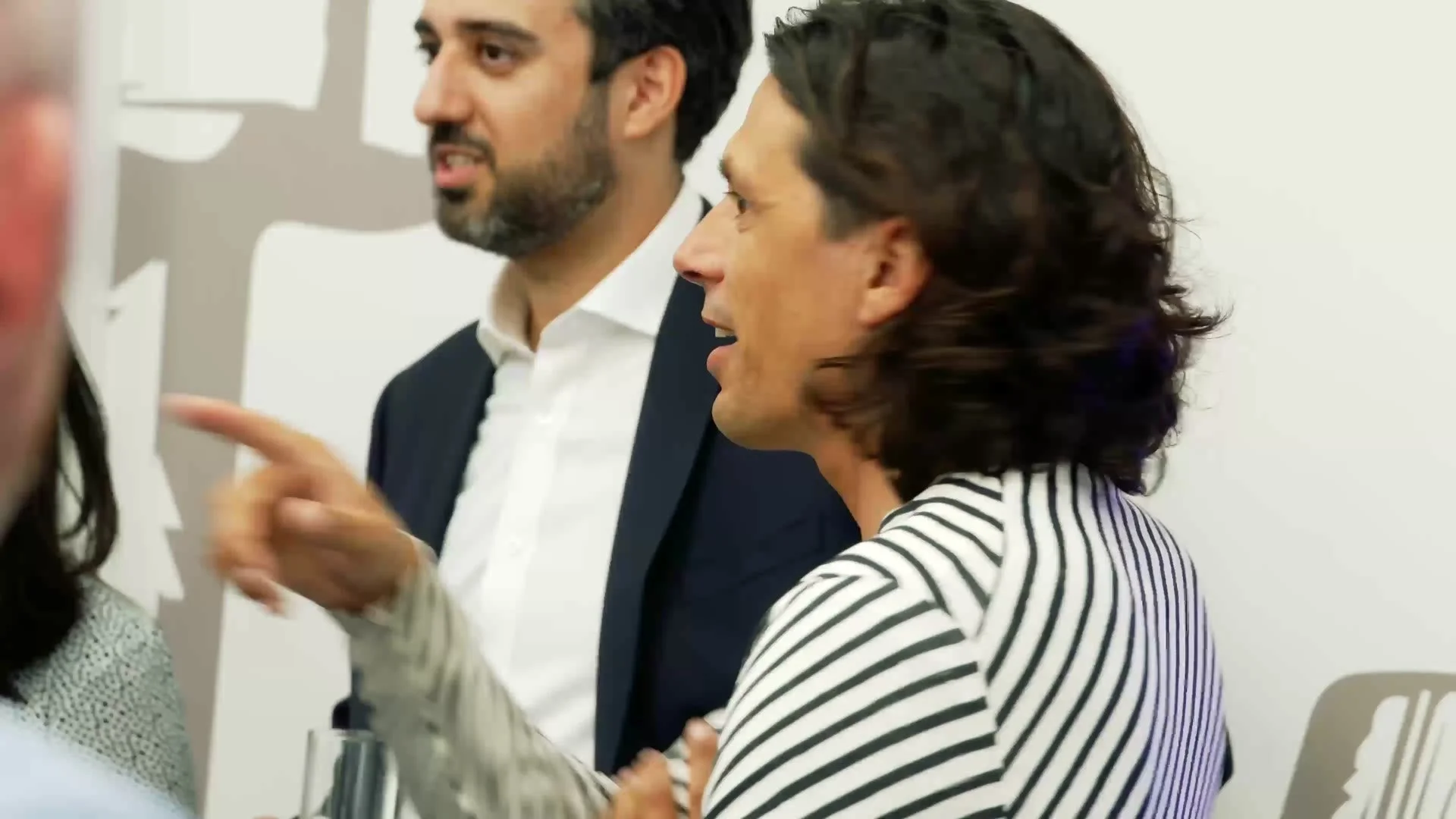 Guests talking before the masterclass