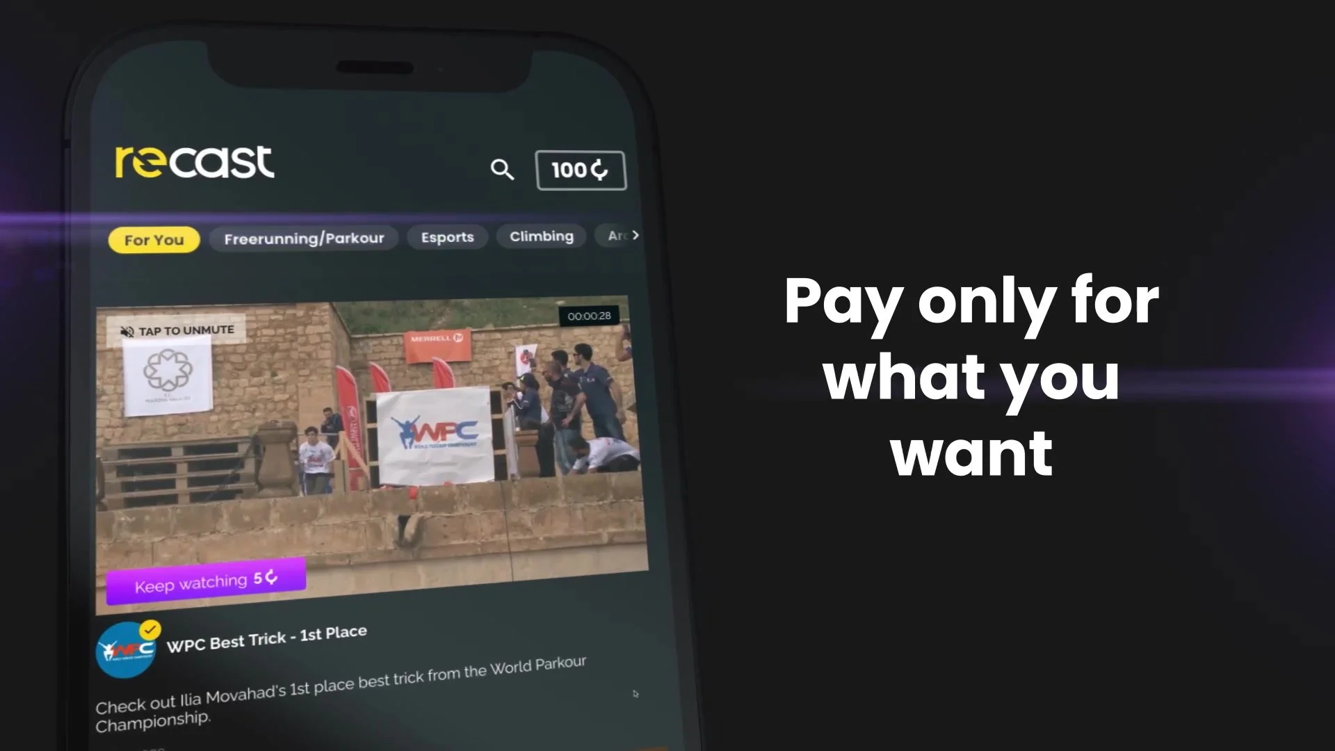 Recast app: pay only for what you want