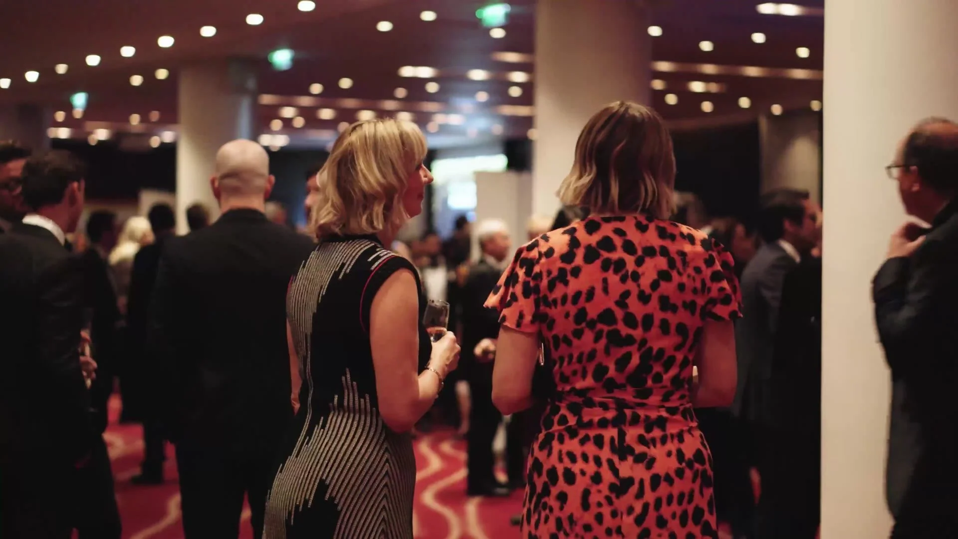 Guests at the drinks reception