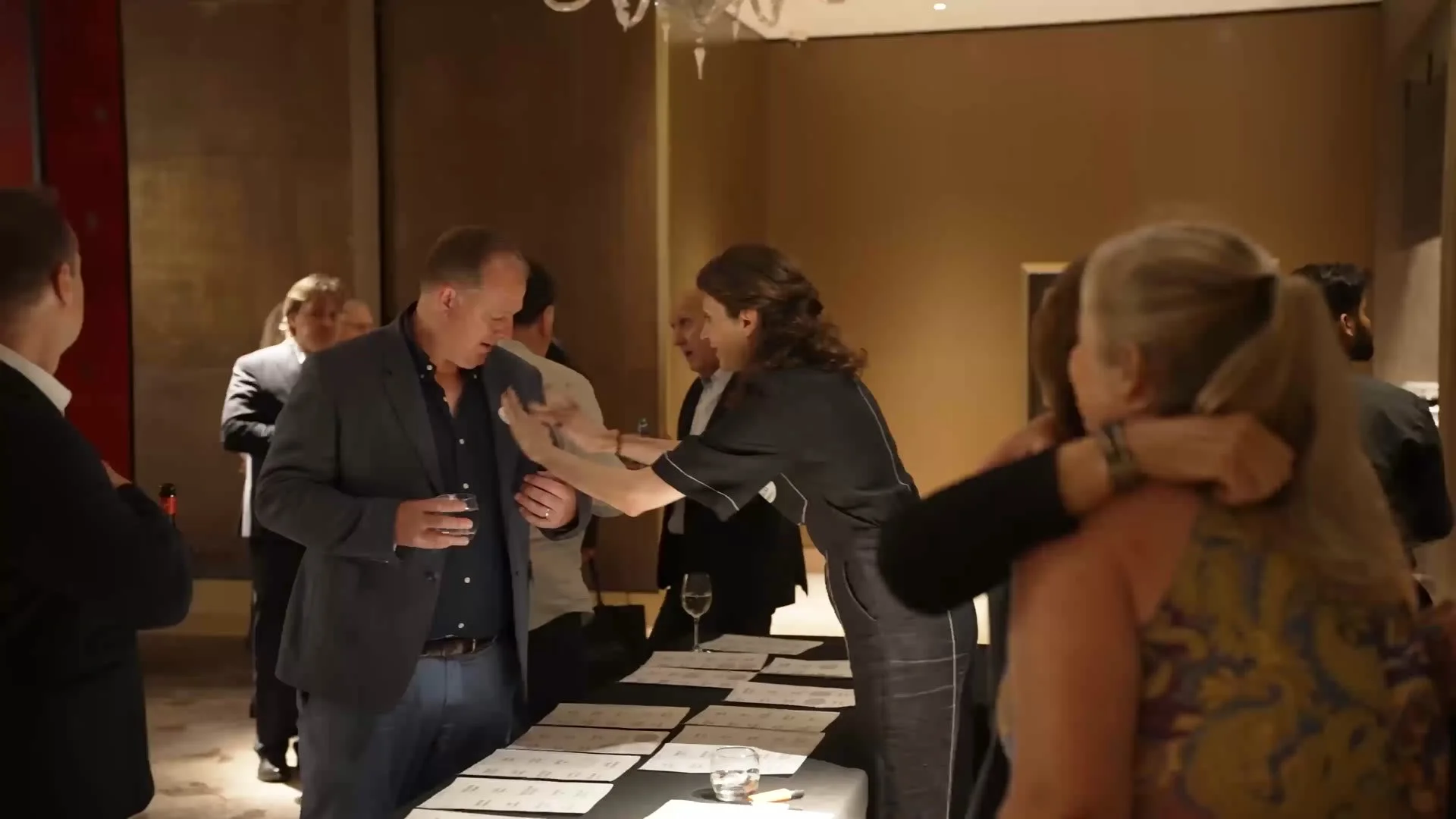 Guests checking in at registration