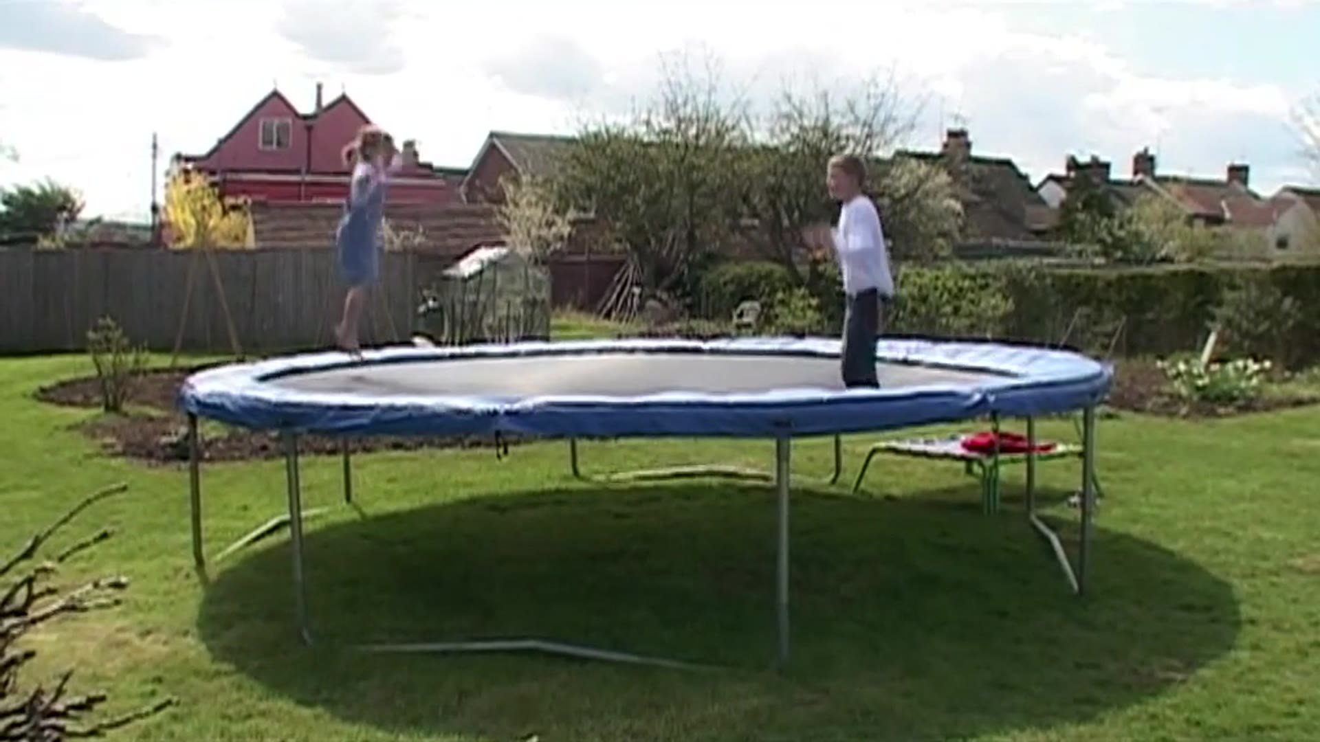 Bouncing on the trampoline, from the Cystic Fibrosis Trust video diary