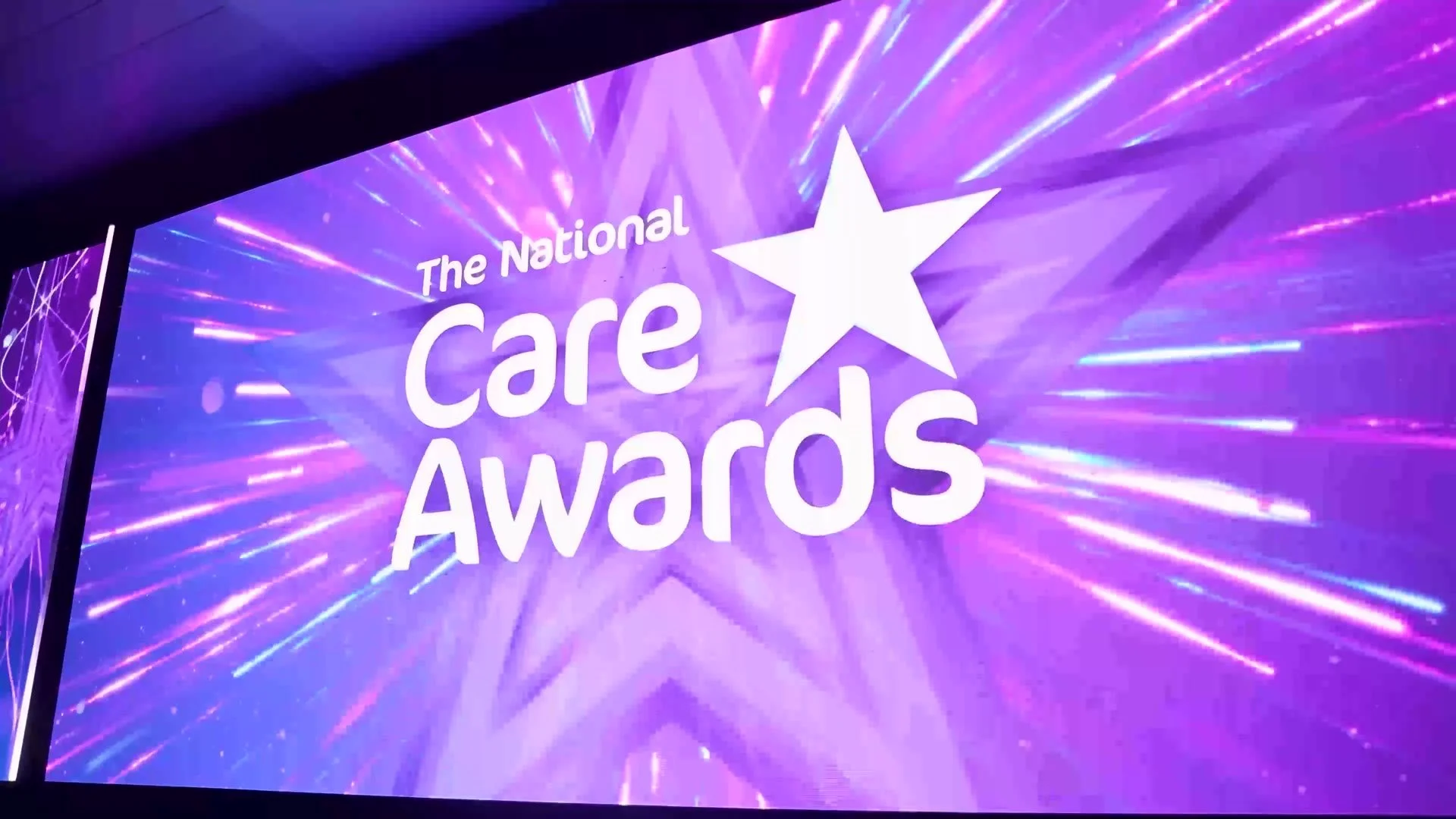 The National Care Awards on the big screen