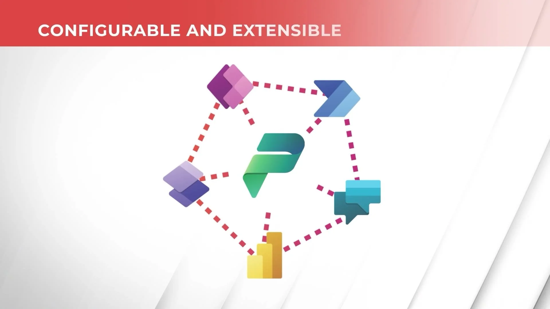 Microsoft Power Platform icons connected together
