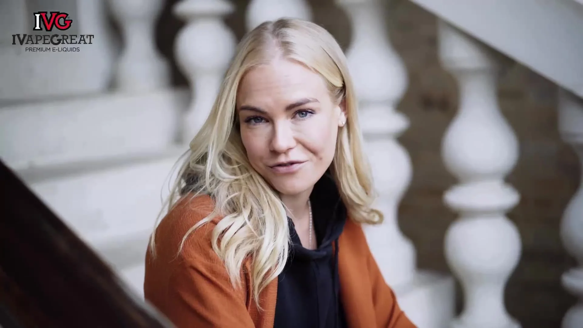 A model on location for the lifestyle spot