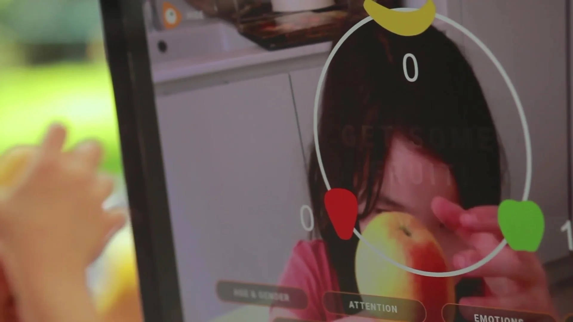 A camera-led game recognising fruit
