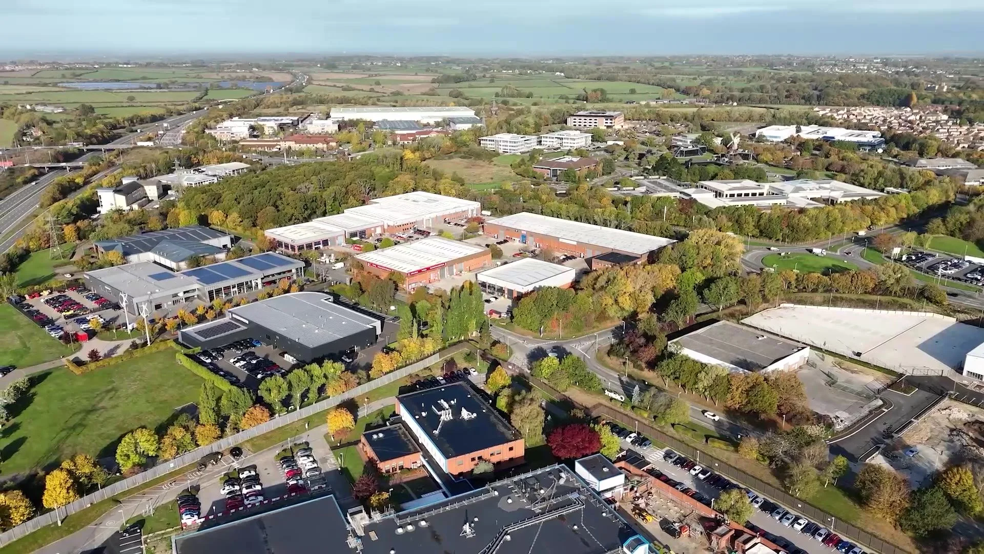 Aerial view of Healthspan’s distribution centre