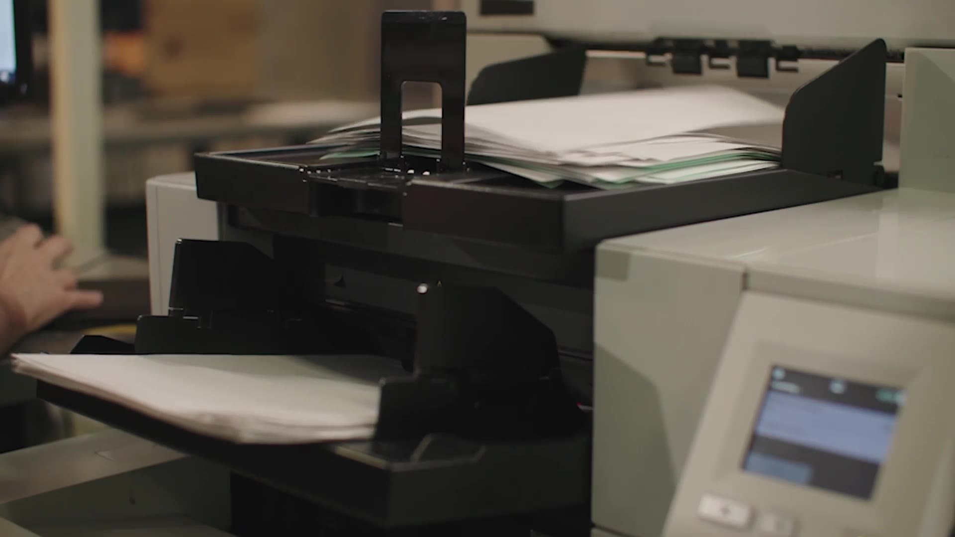 Documents being scanned by Iron Mountain