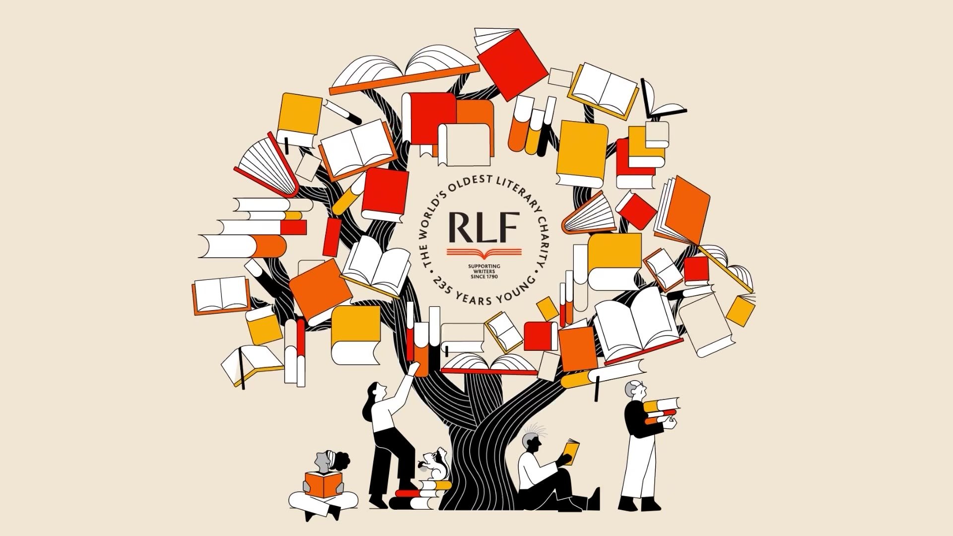Royal Literary Fund animated history film: the RLF book tree